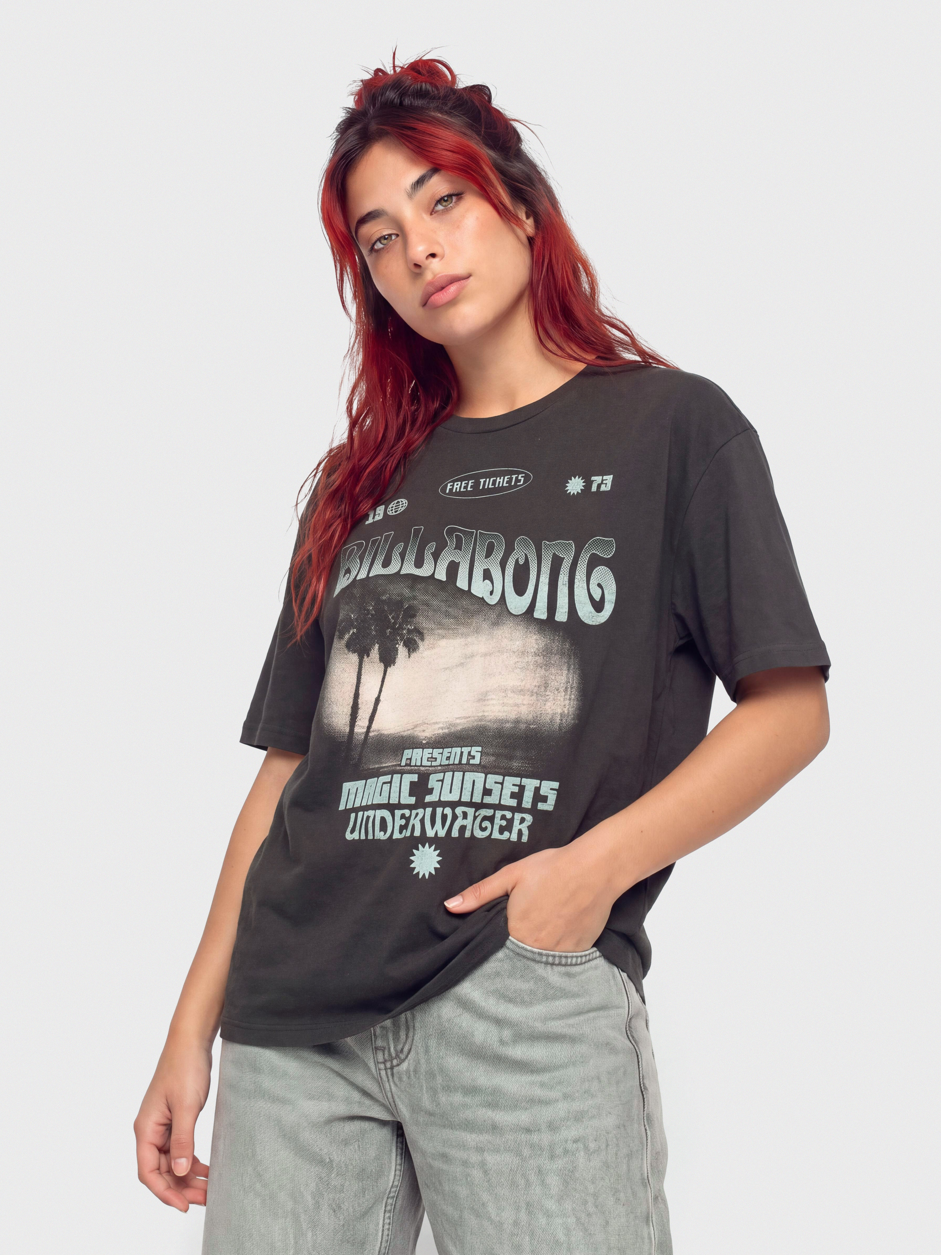 T-shirt Billabong Take A Tour Wmn (off black)