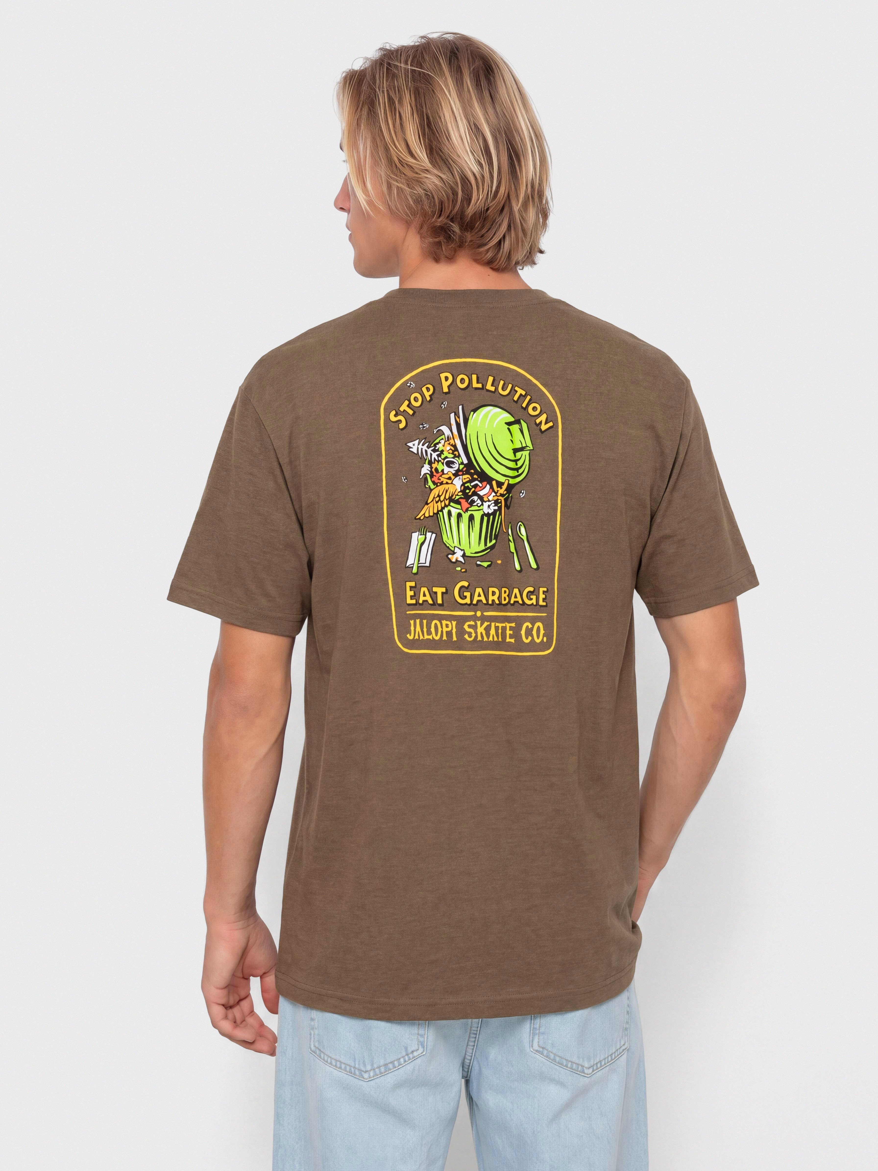 T-shirt Antihero Stop Pollution (heather army w/multicolor prints)