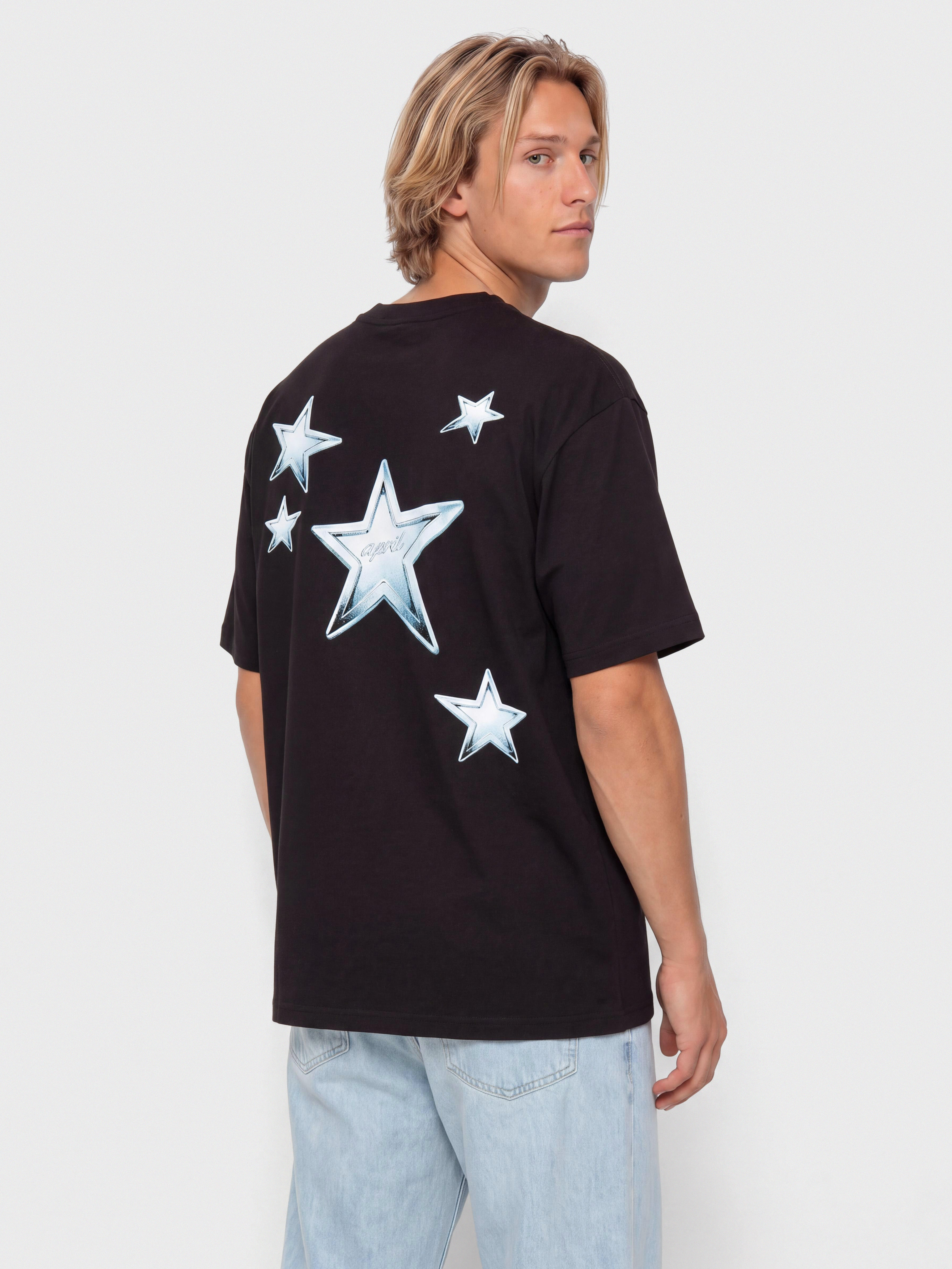 T-shirt April Skateboards Stars (black)