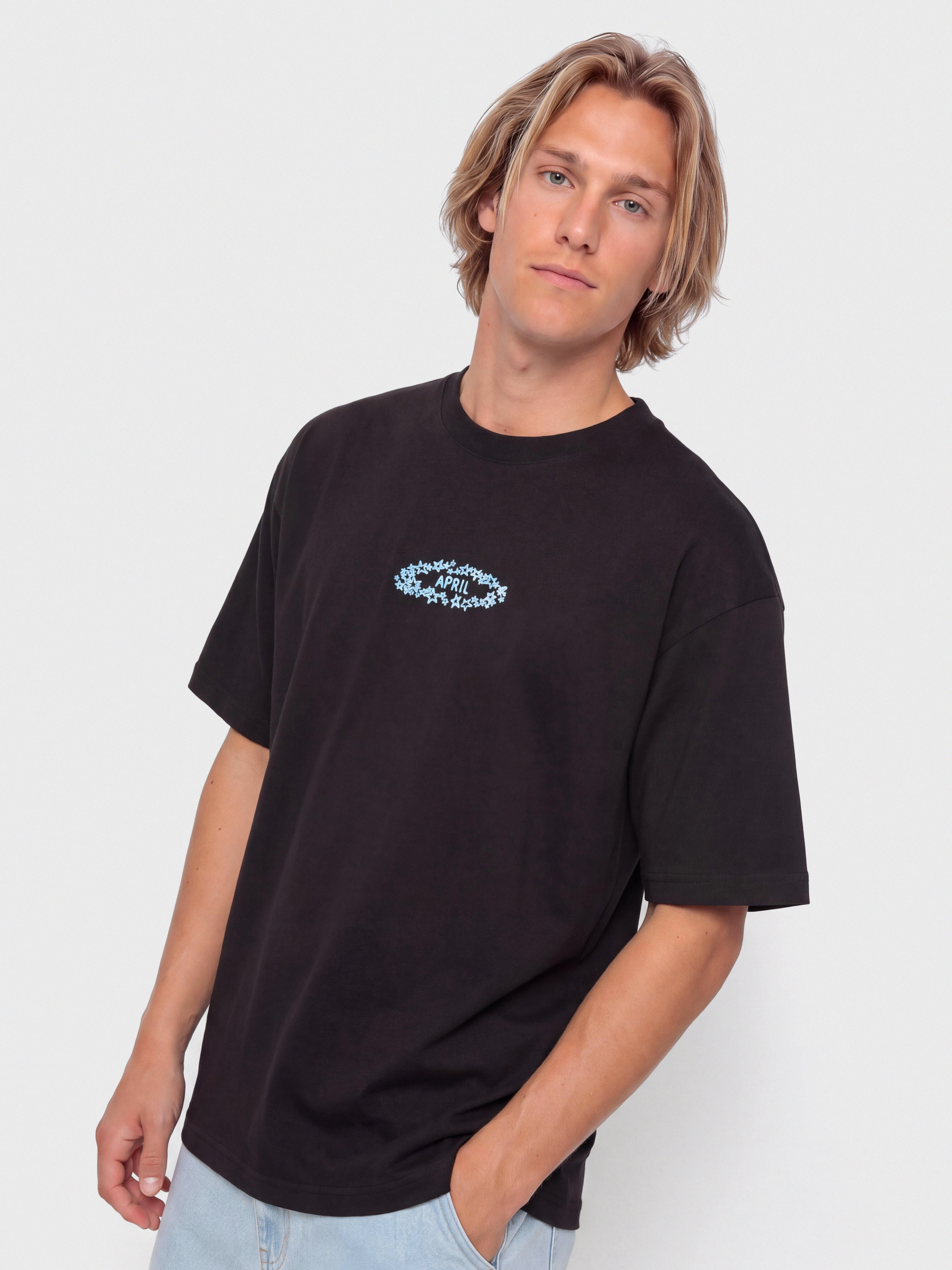 T-shirt April Skateboards Stars (black)