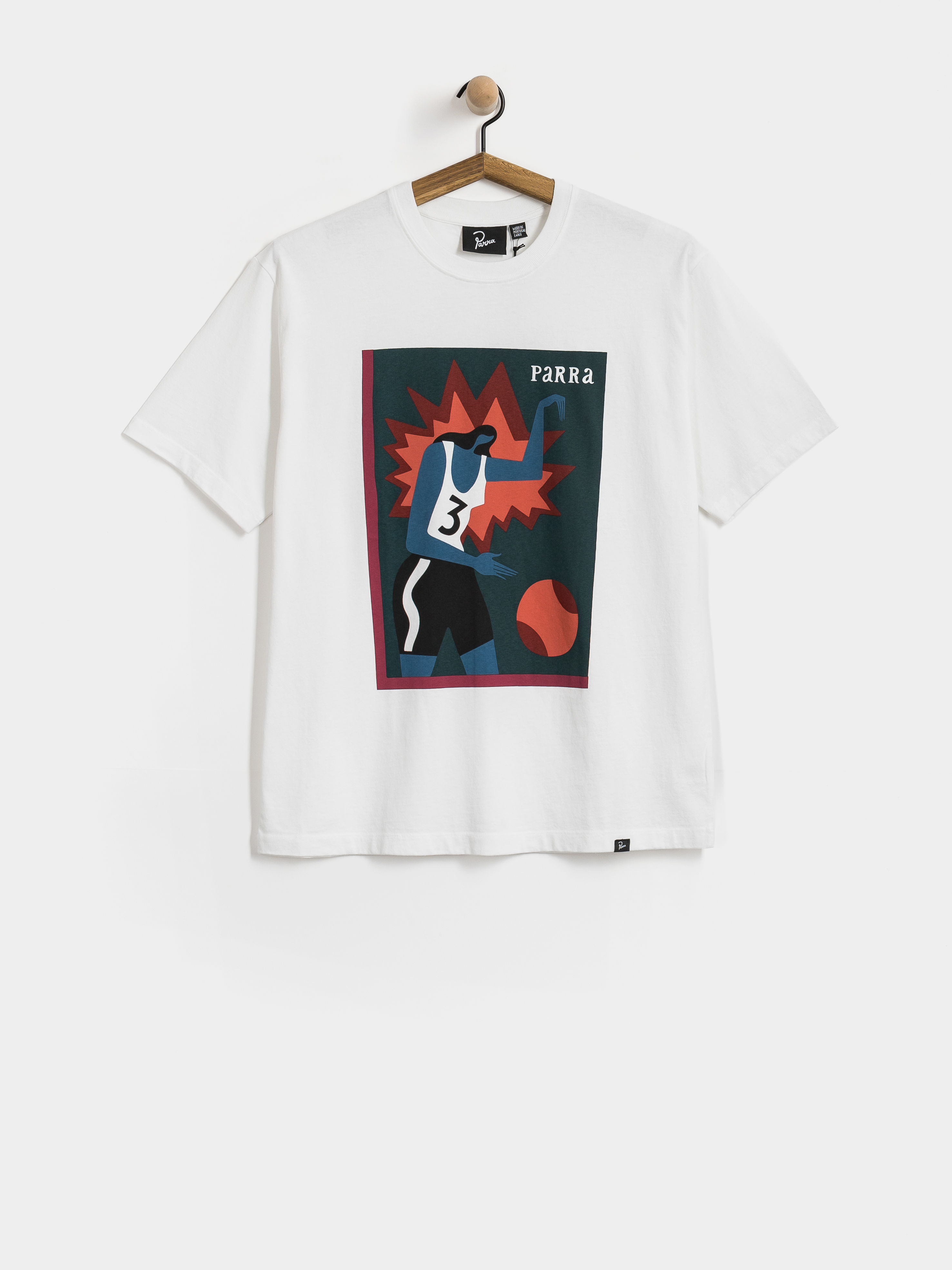 T-shirt by Parra Baseketball (white)