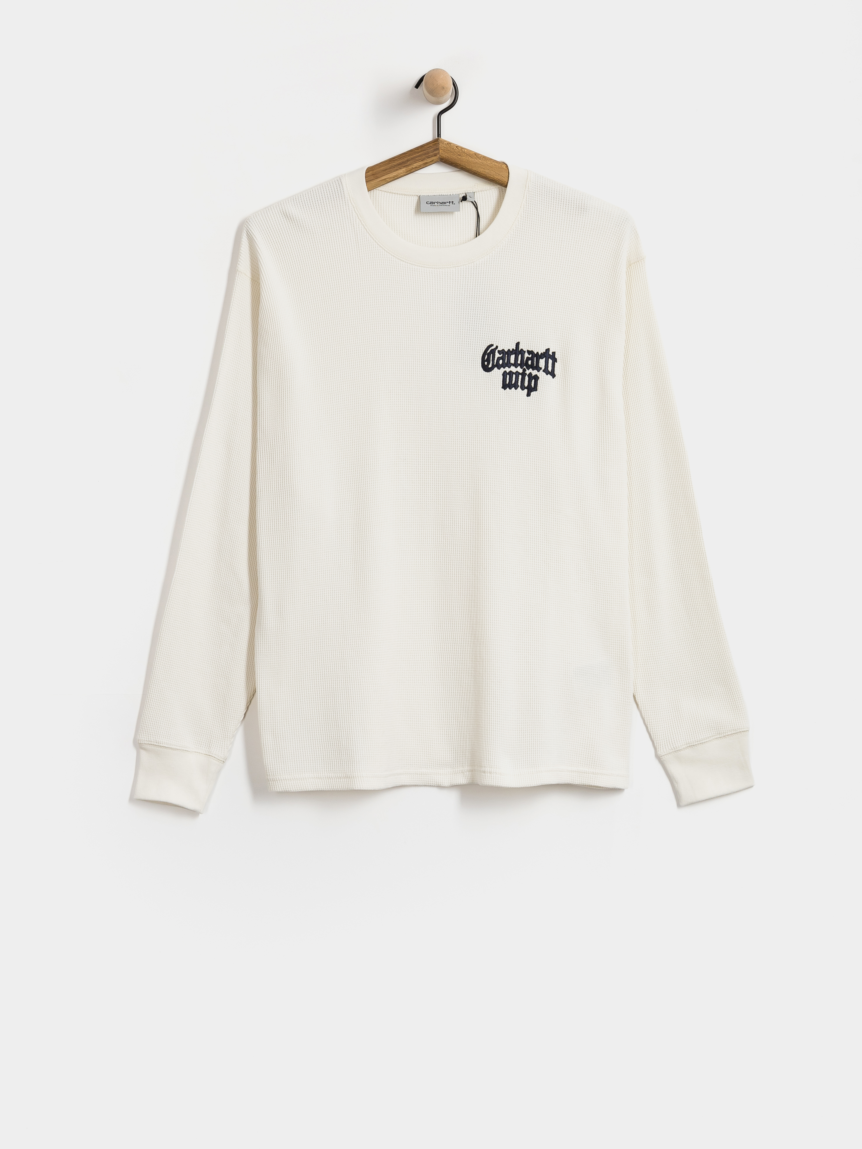 Longsleeve Carhartt WIP Blackletter Waffle (wax/black)