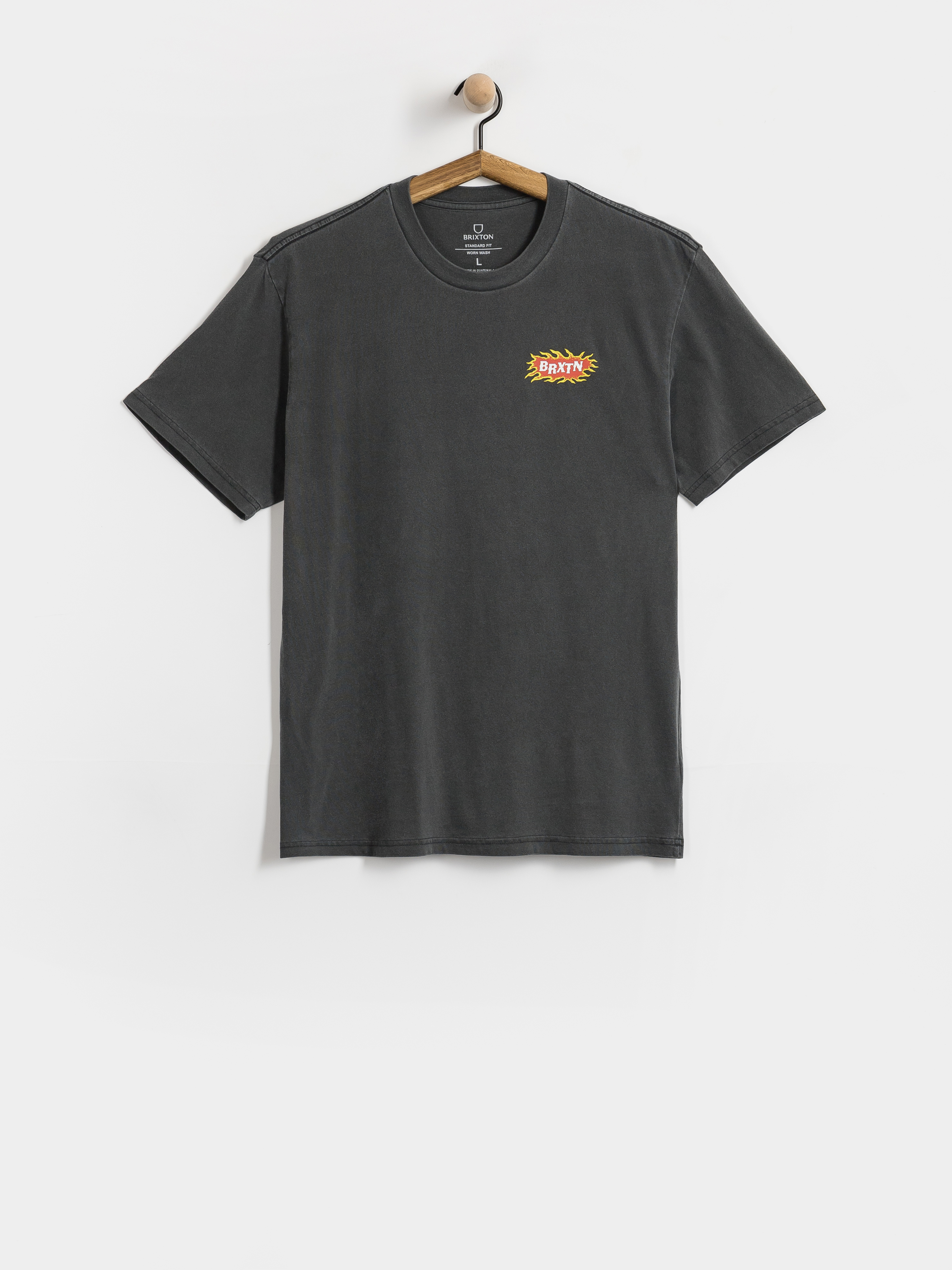 T-shirt Brixton Blazing Stnd (black worn wash)