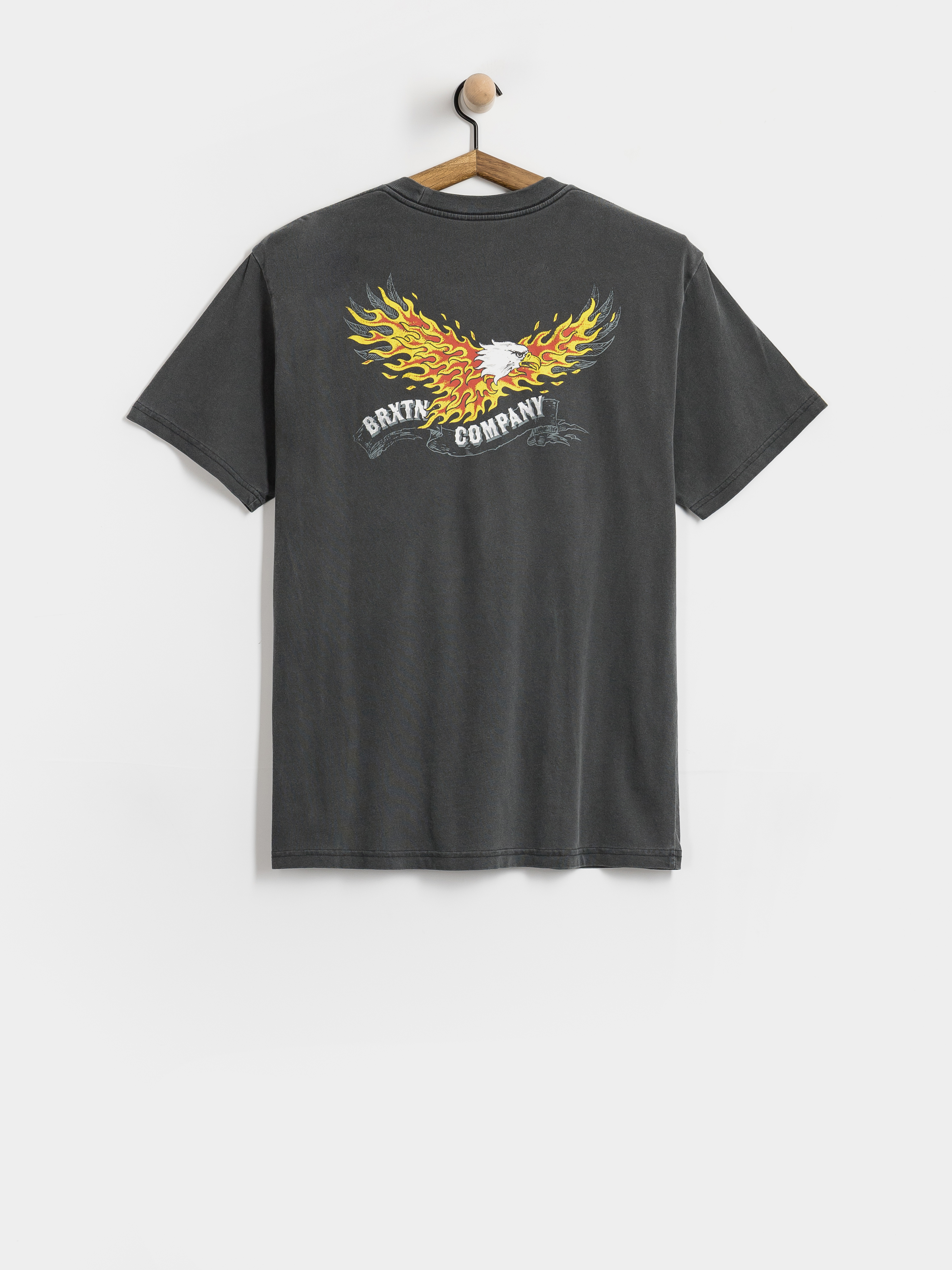 T-shirt Brixton Blazing Stnd (black worn wash)