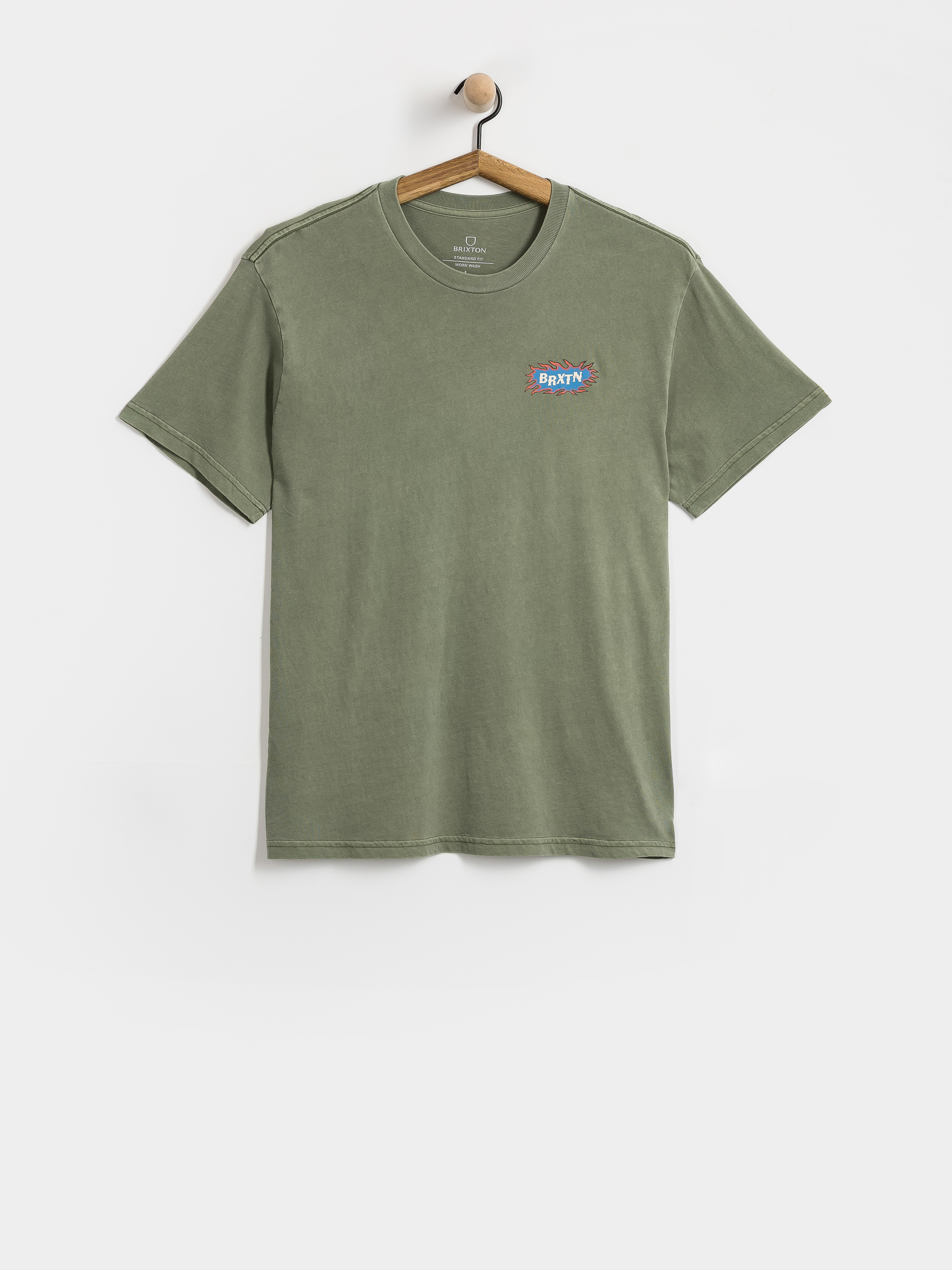 T-shirt Brixton Blazing Stnd (olive surplus worn wash)