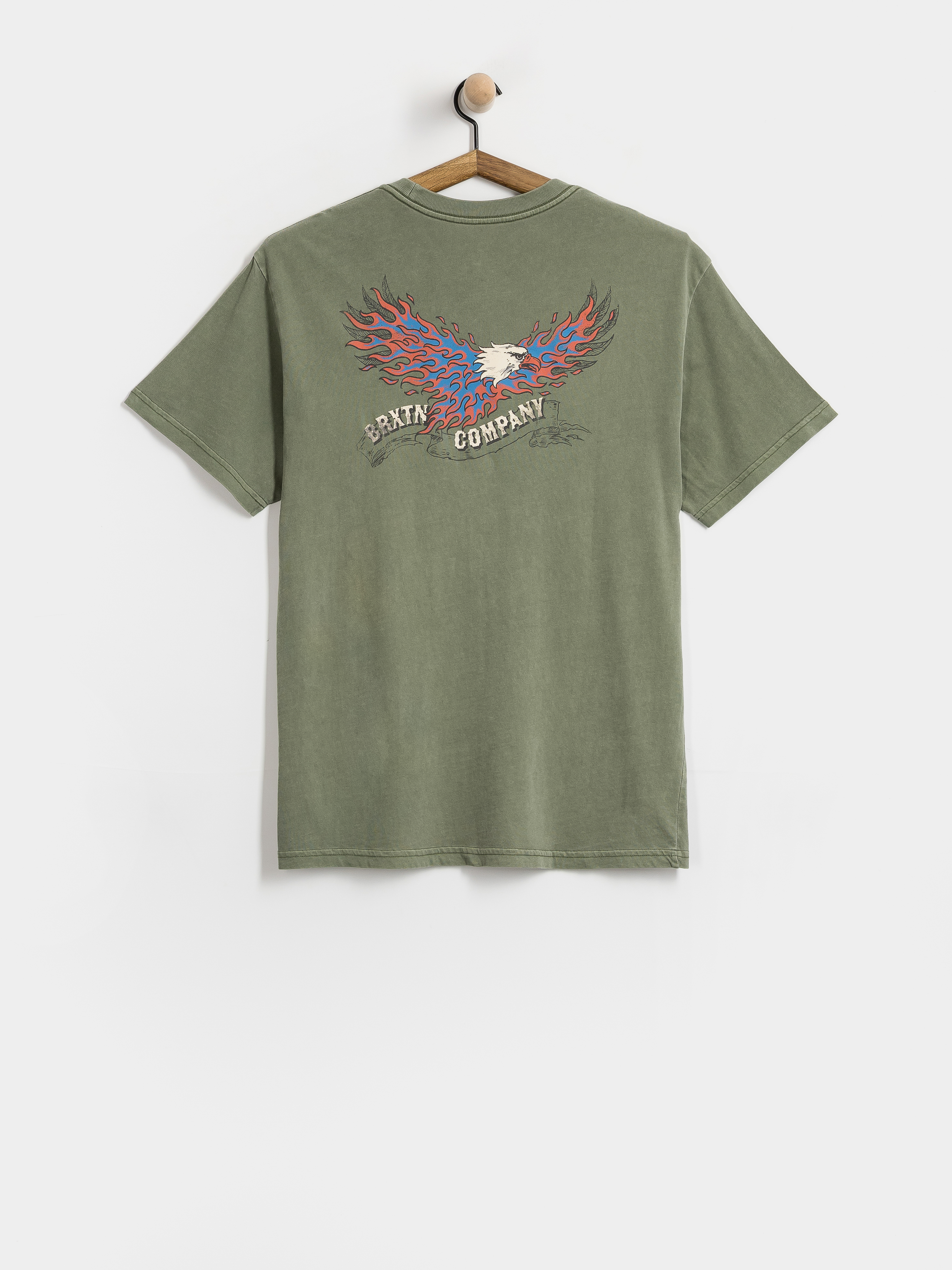 T-shirt Brixton Blazing Stnd (olive surplus worn wash)