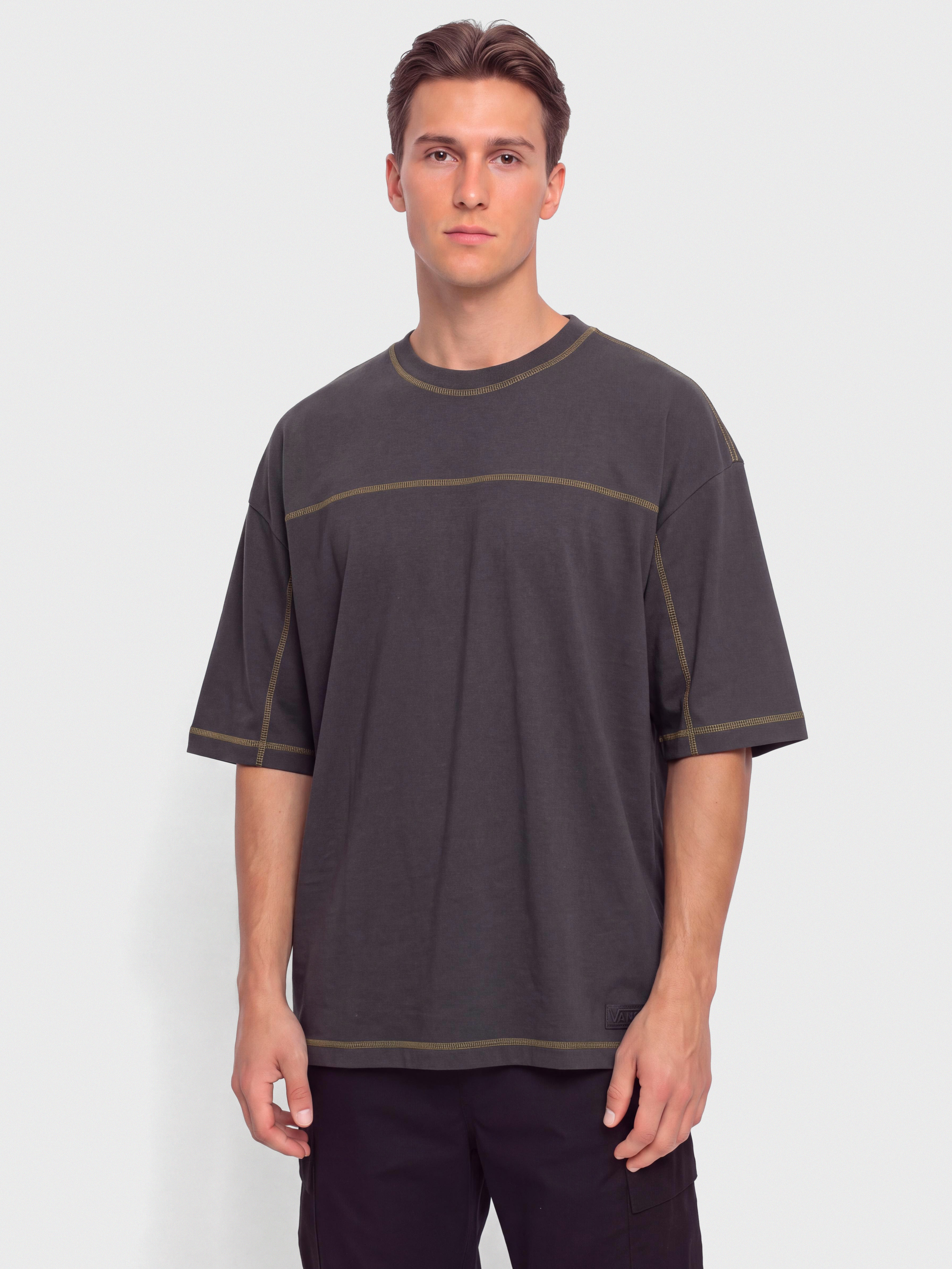 T-shirt Vans Contrast Stitch Loose Fit (charcoal grey)