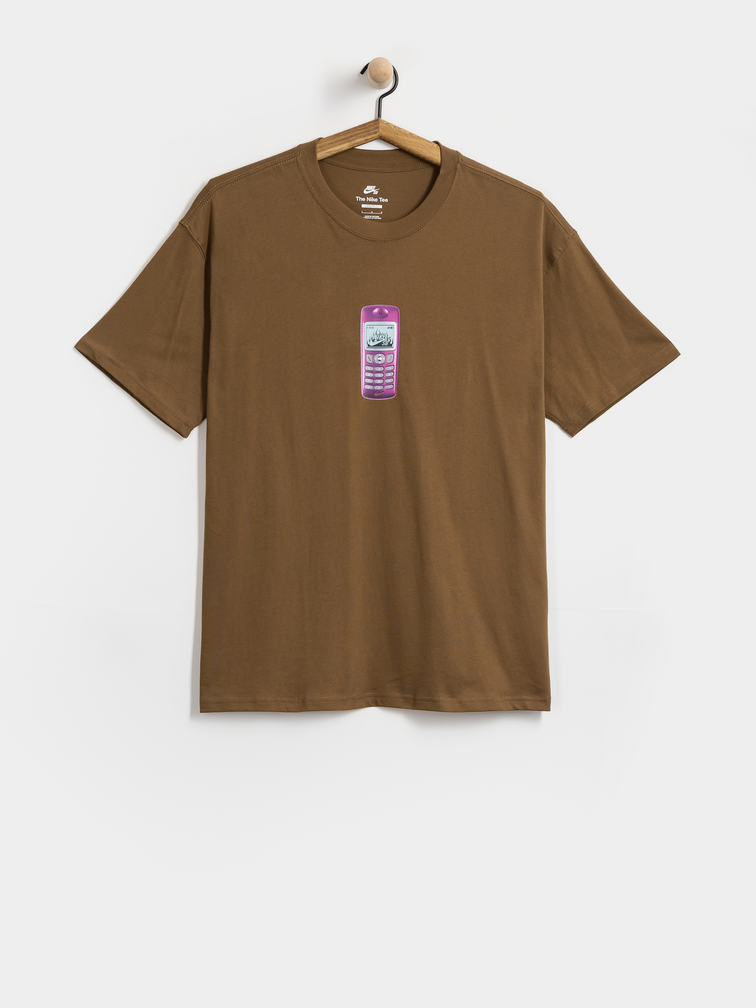 T-shirt Nike SB Phone (mosswood brown)