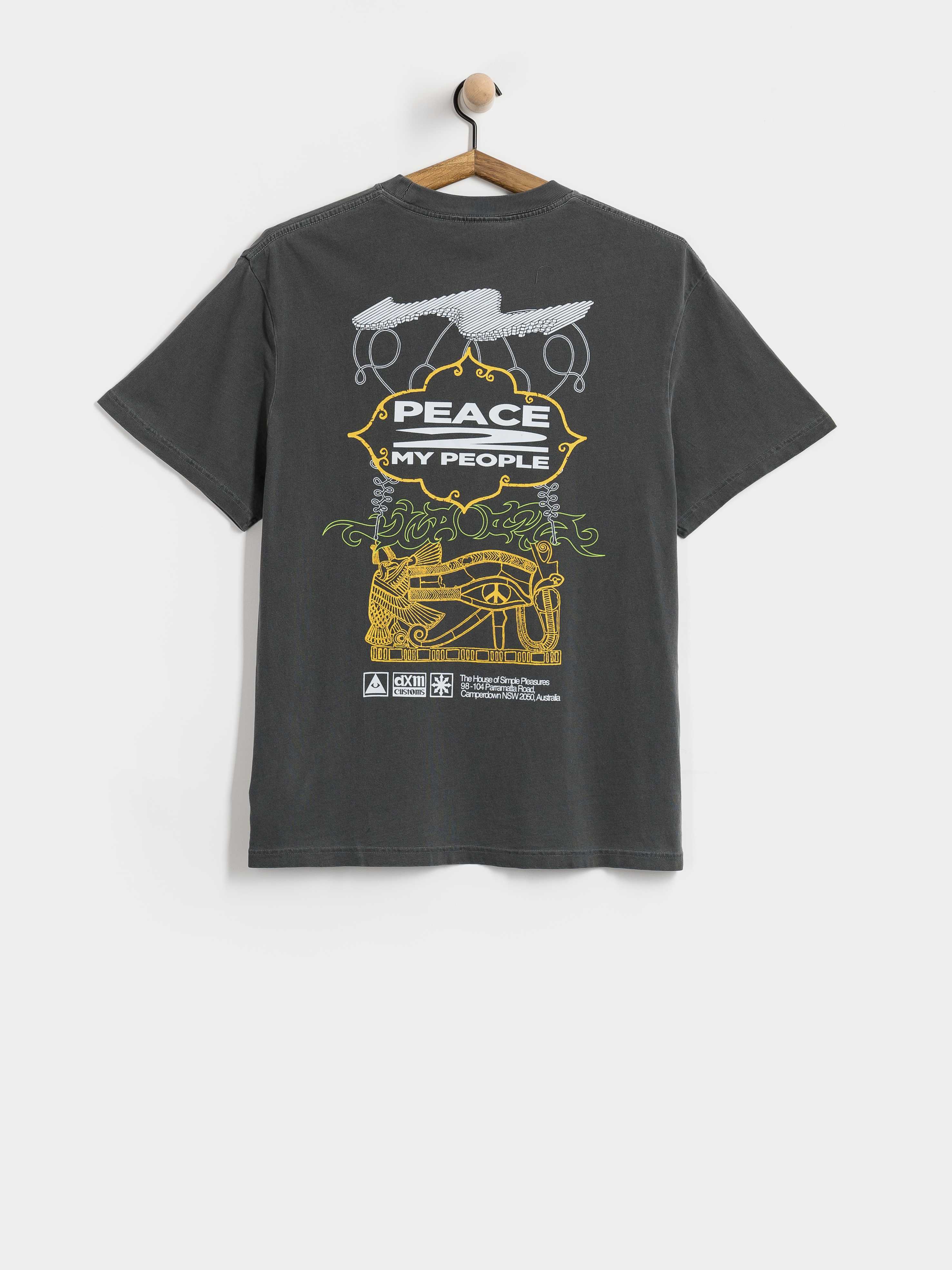 T-shirt Deus Ex Machina Easy Peacey (anthracite grey)