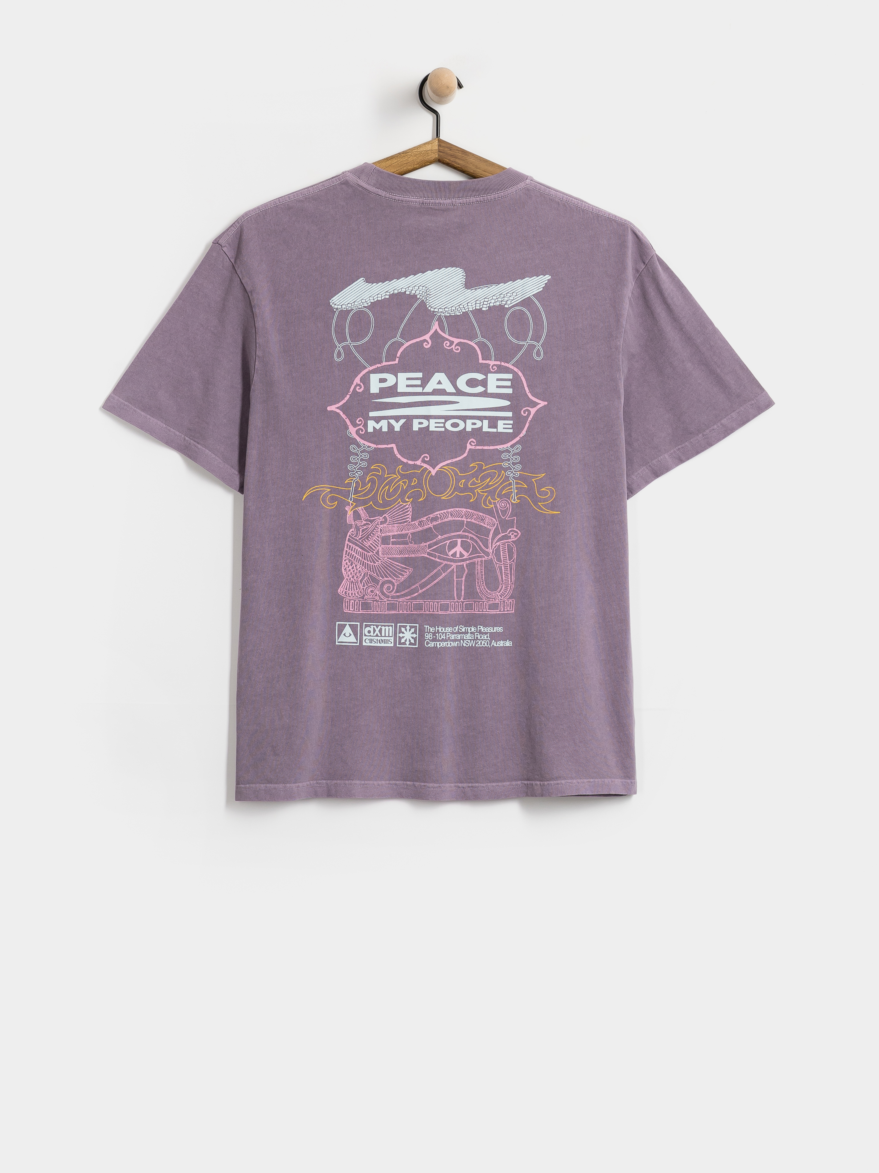 T-shirt Deus Ex Machina Easy Peacey (grape purple)