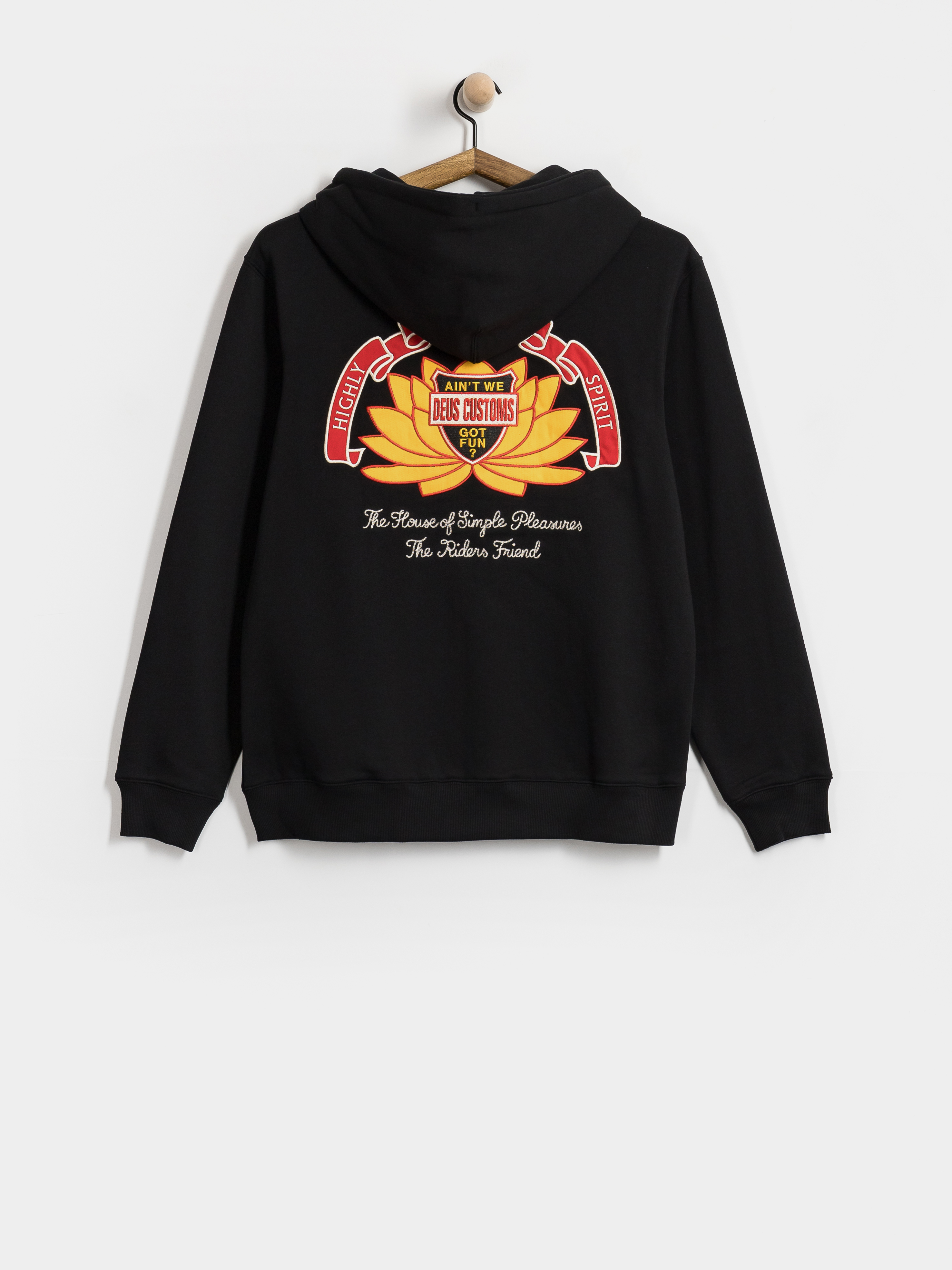 Bluza z kapturem Deus Ex Machina Sacred Crest ZHD (black)