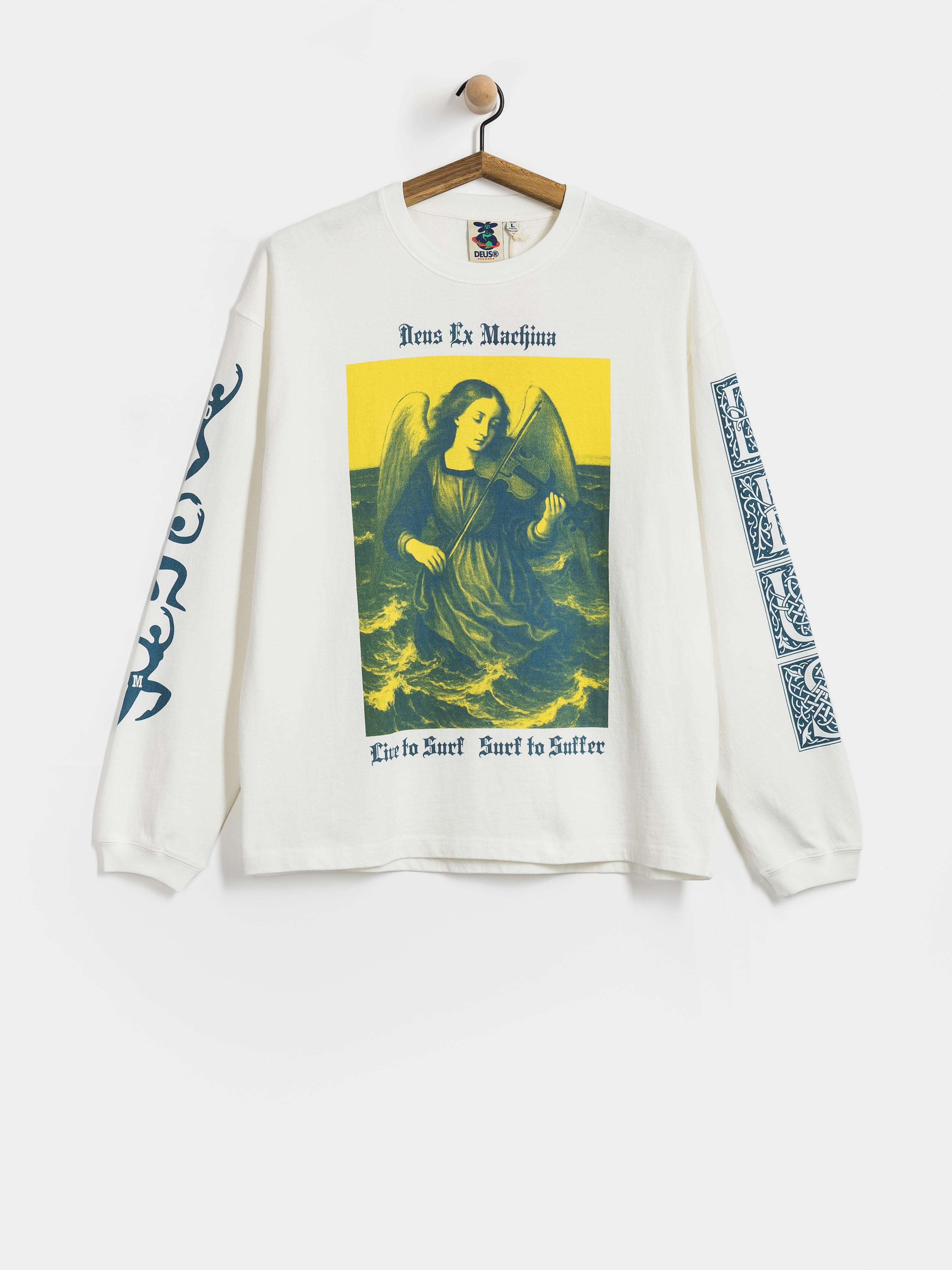Longsleeve Deus Ex Machina Swell Maps Os (vintage white)