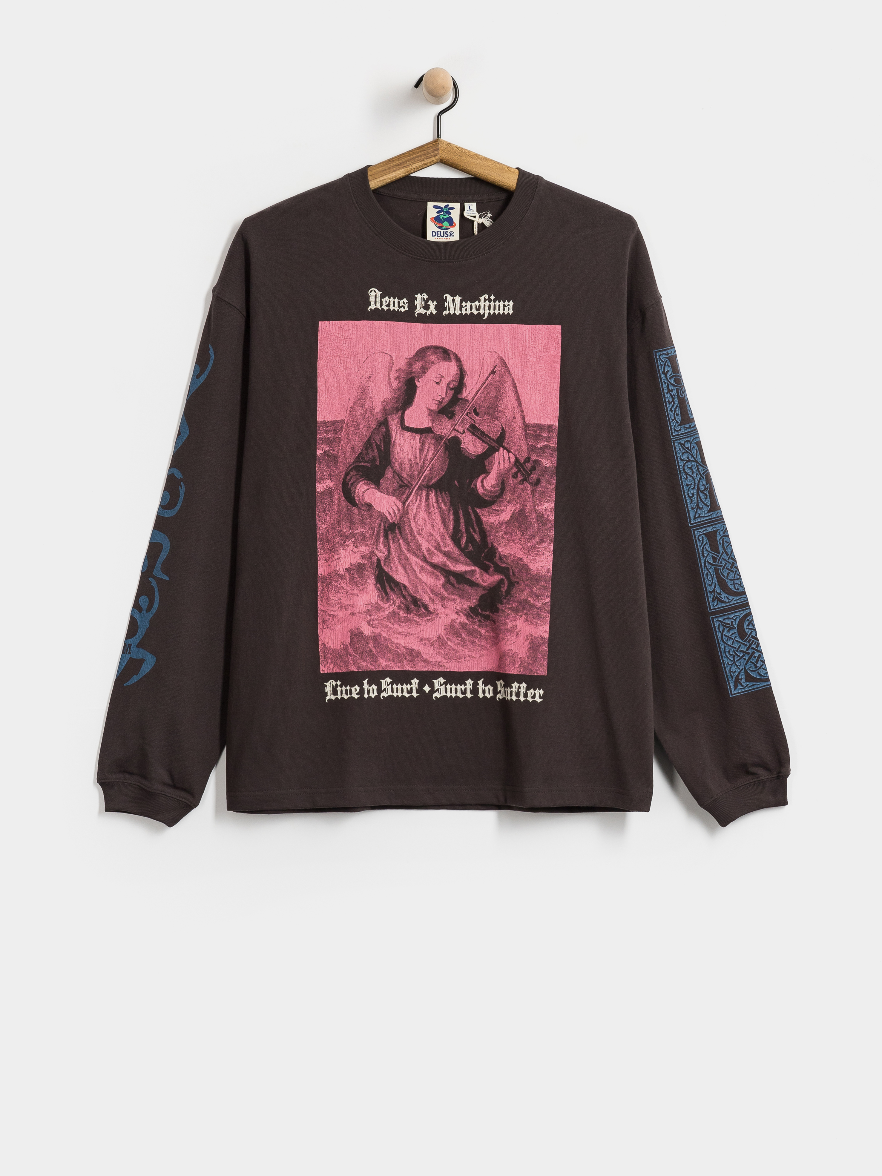 Longsleeve Deus Ex Machina Swell Maps Os (anthracite grey)