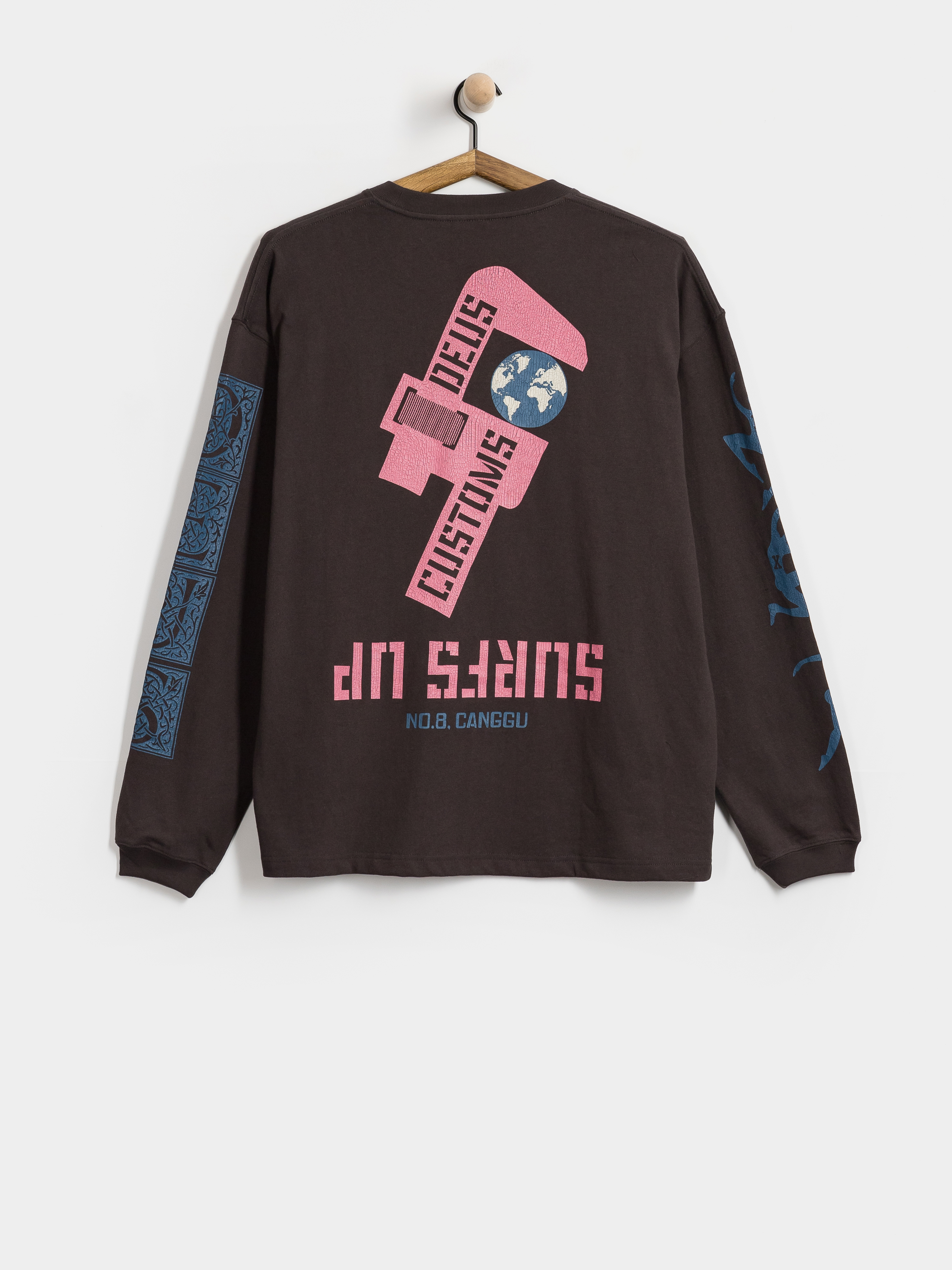 Longsleeve Deus Ex Machina Swell Maps Os (anthracite grey)