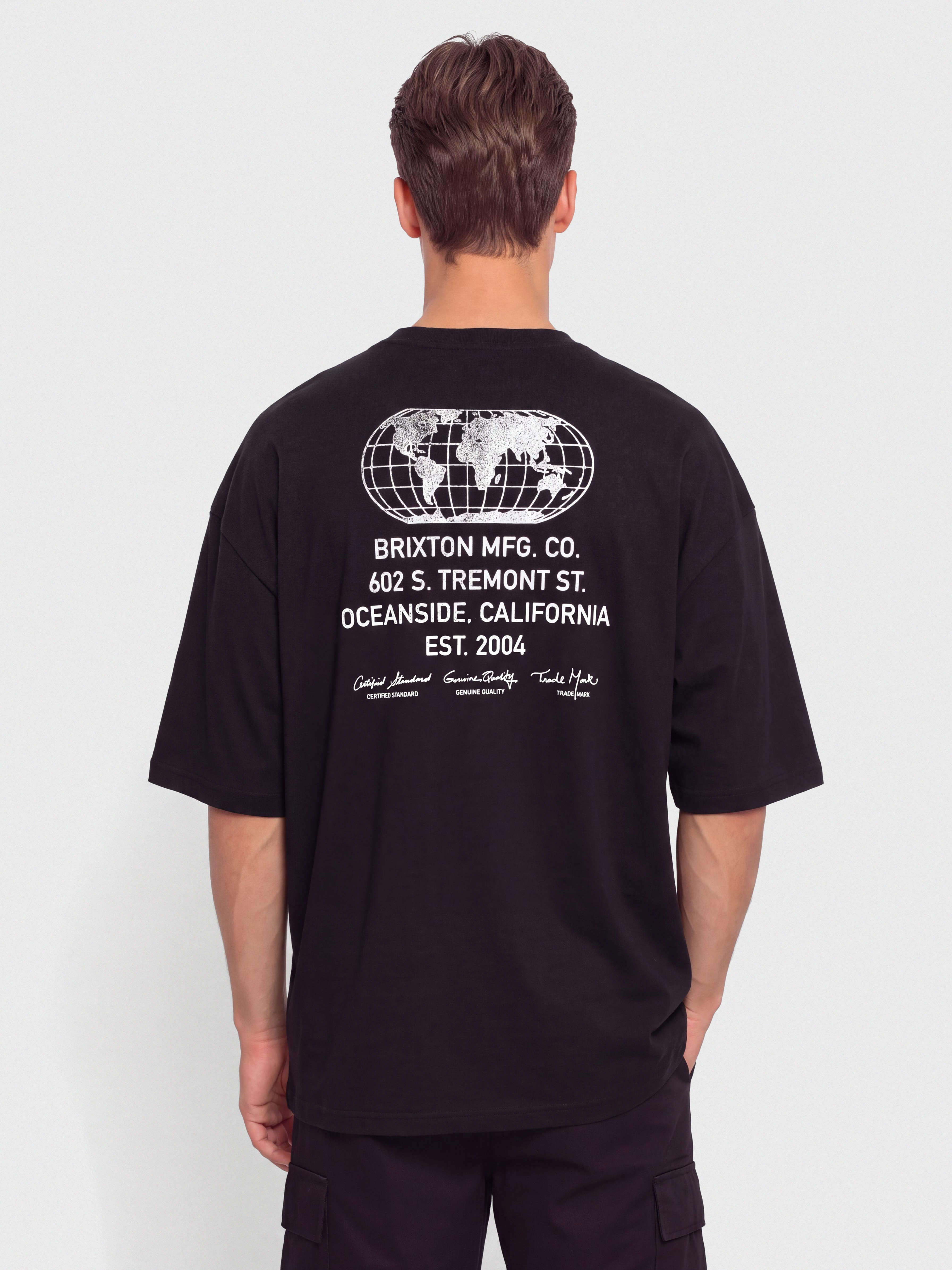 T-shirt Brixton Union Hw Relaxed (black classic wash)