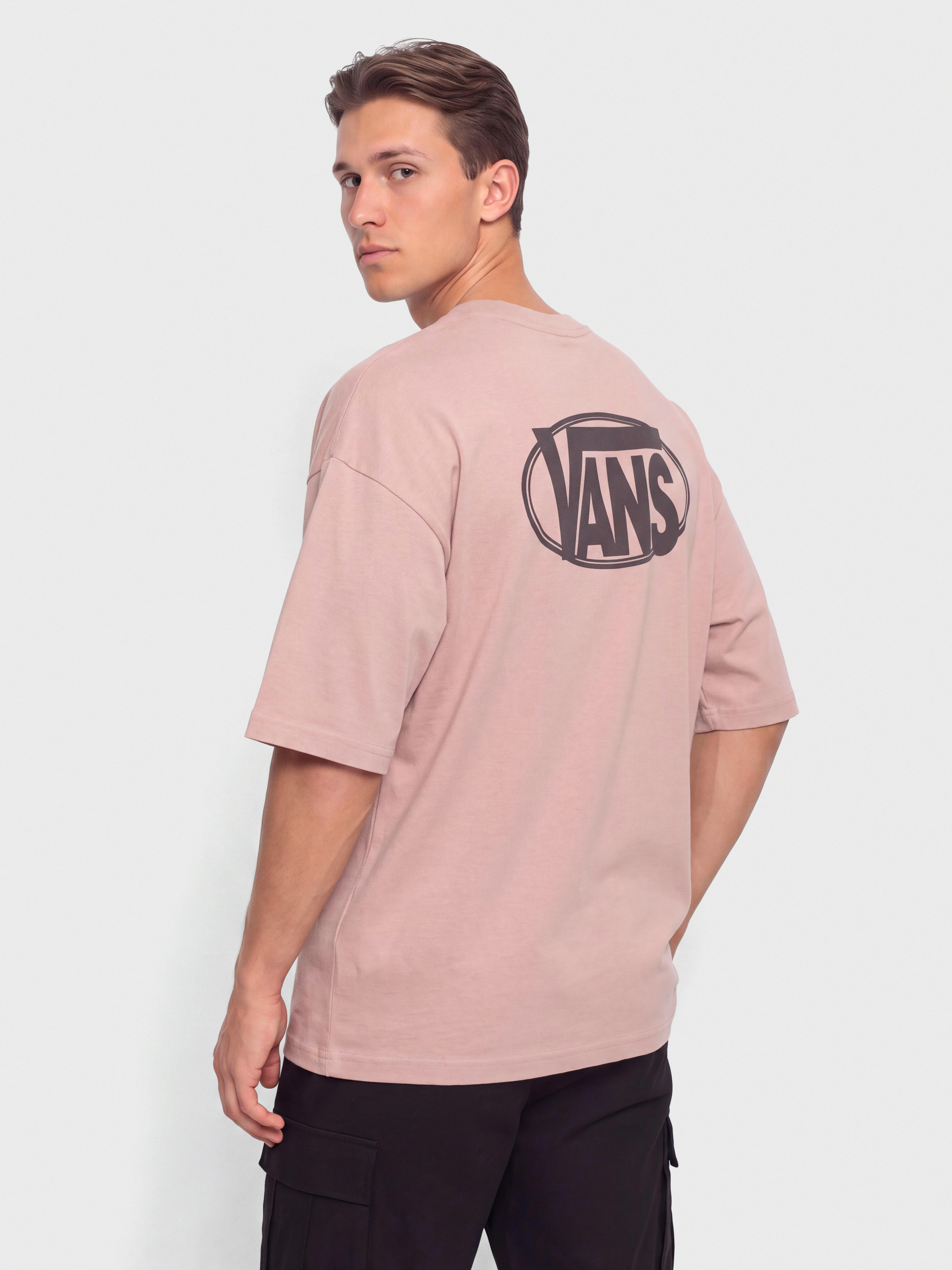 T-shirt Vans Oval Logo Loose (misty mauve)