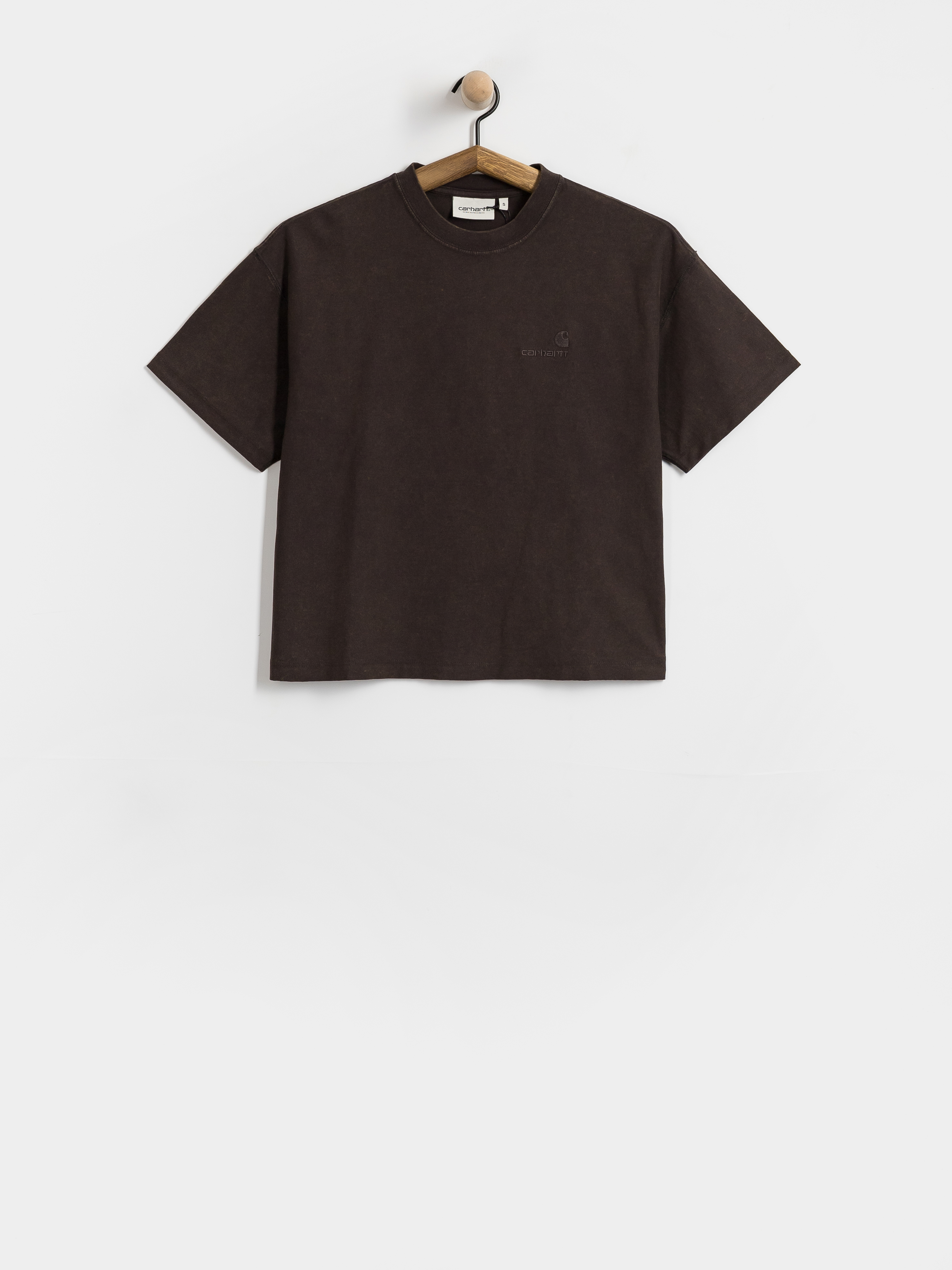 T-shirt Carhartt WIP Lambert Wmn (tobacco/moon wash)