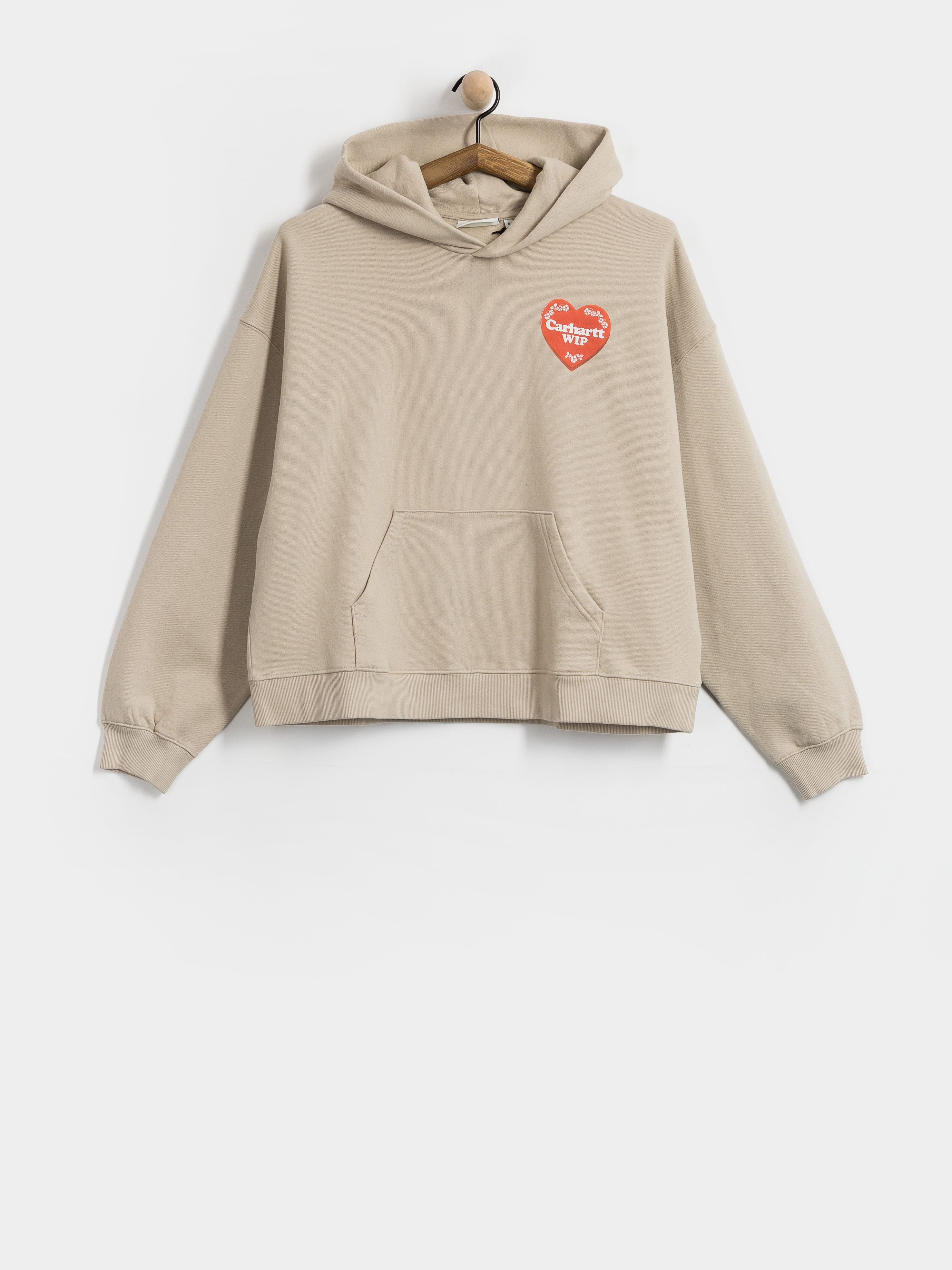 Bluza z kapturem Carhartt WIP Hartt Case HD Wmn (fleur de sel)