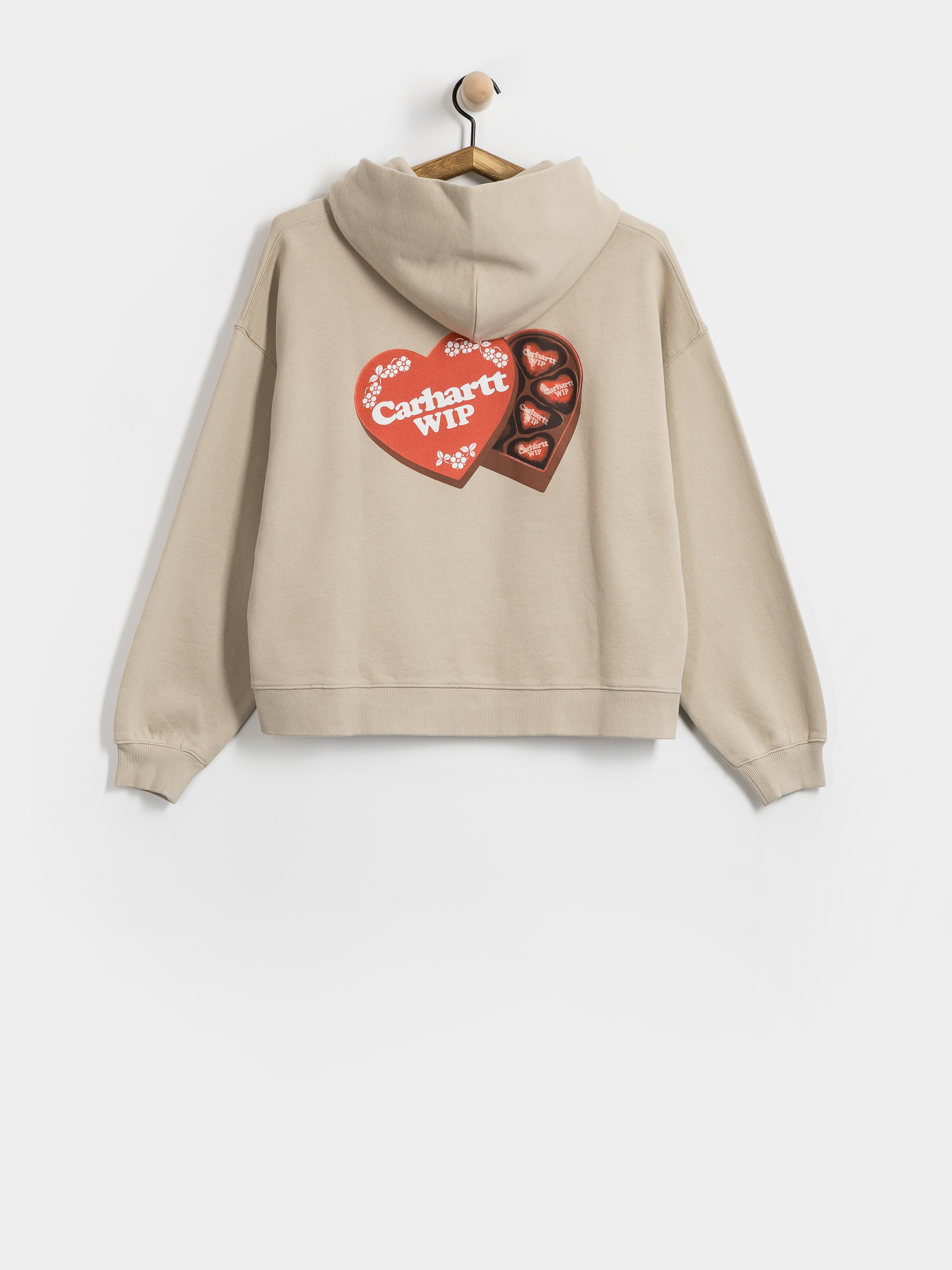 Bluza z kapturem Carhartt WIP Hartt Case HD Wmn (fleur de sel)