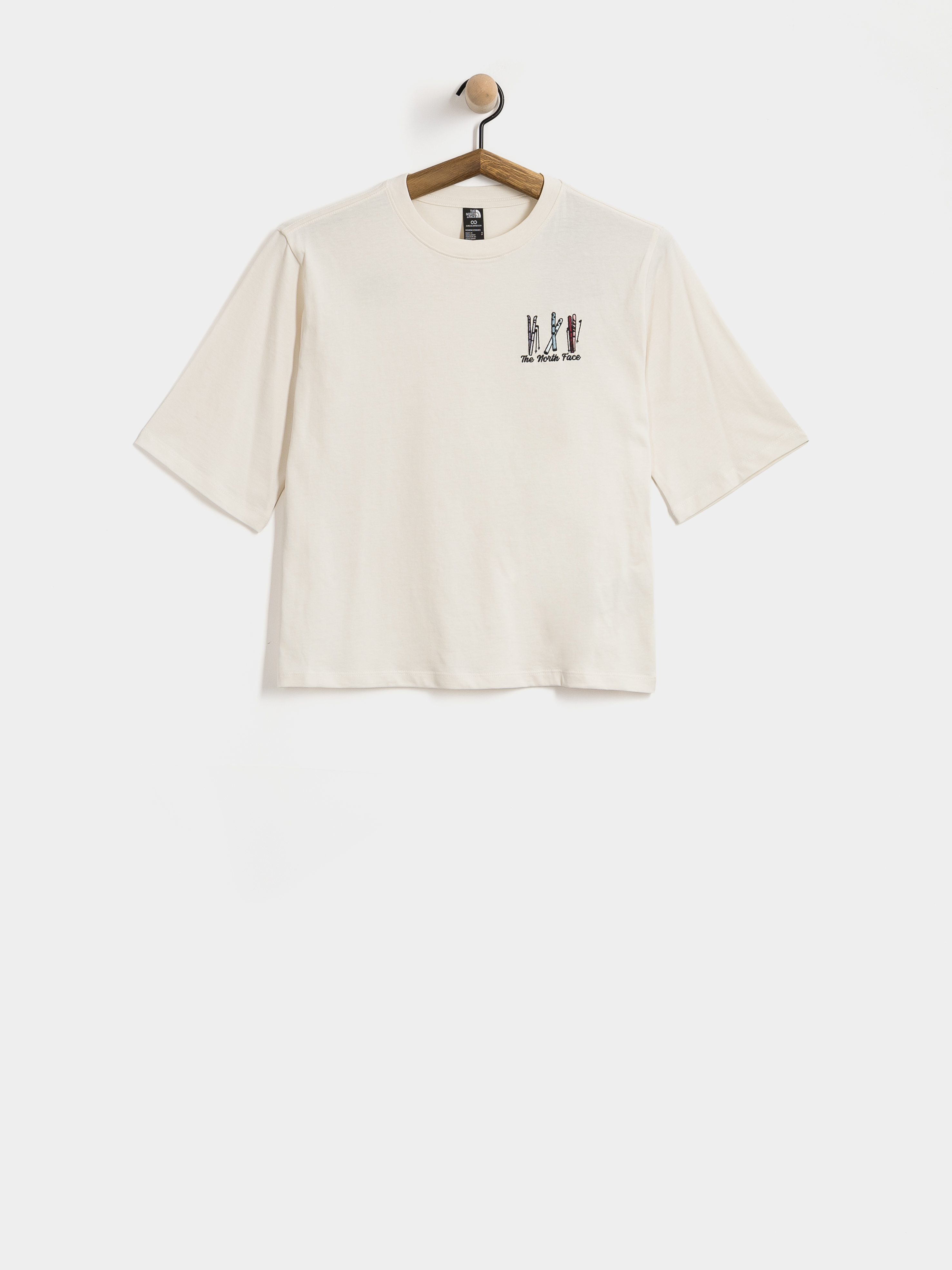 T-shirt The North Face Ski Embro Boxy Wmn (white dune)