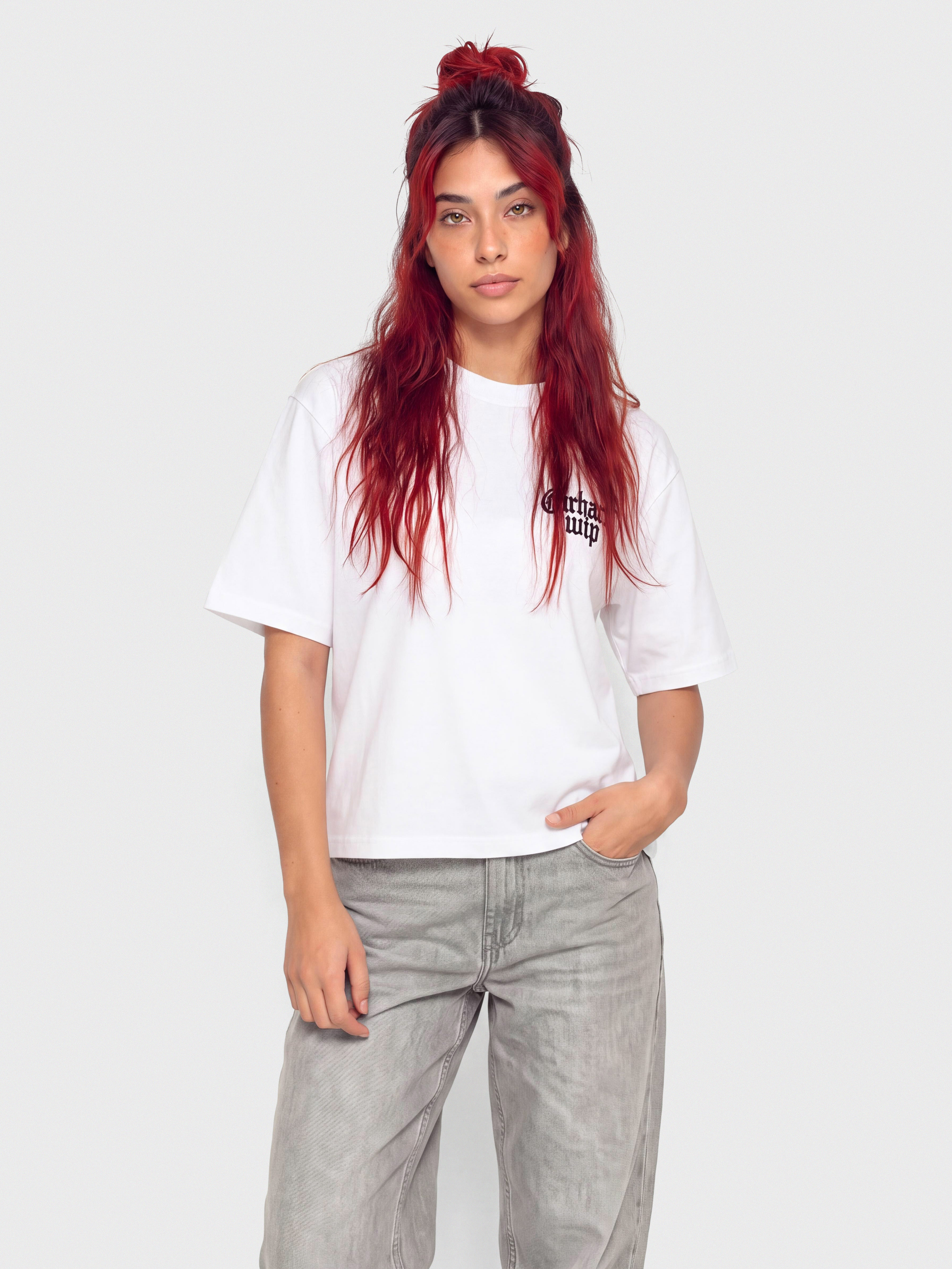 T-shirt Carhartt WIP Blackletter Wmn (white)
