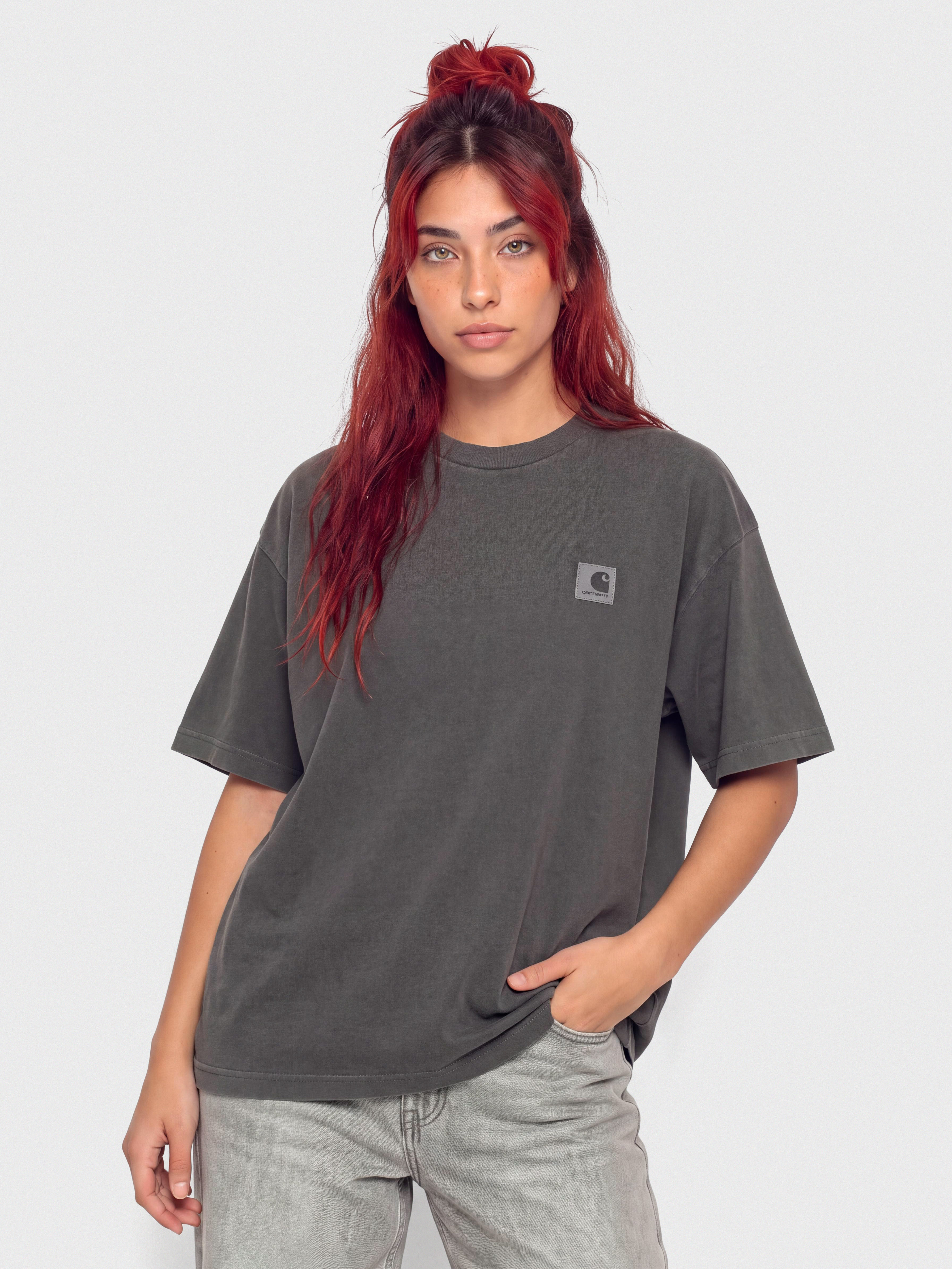T-shirt Carhartt WIP Nelson Wmn (black/garment dyed)