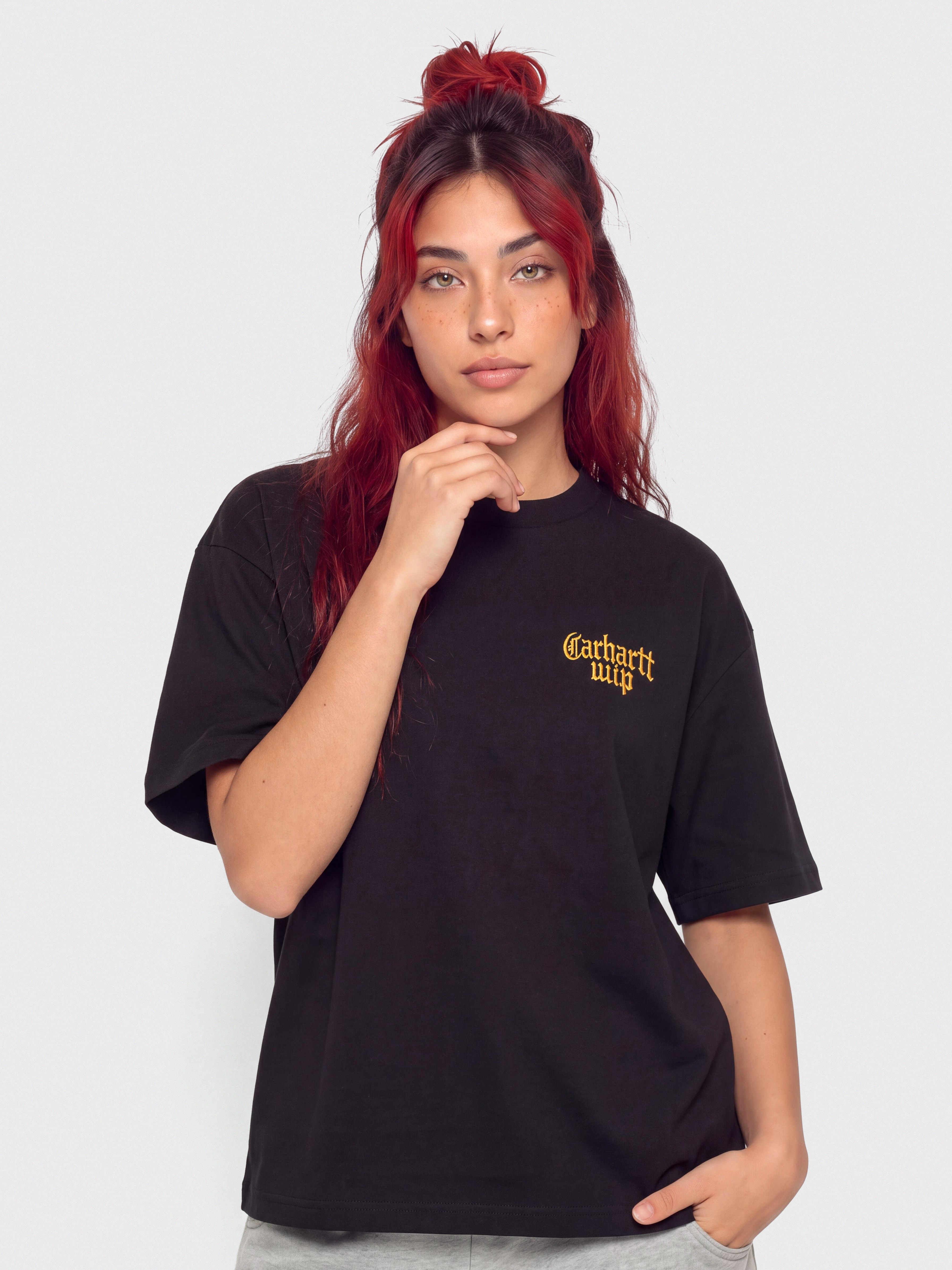 T-shirt Carhartt WIP Blackletter Wmn (black)