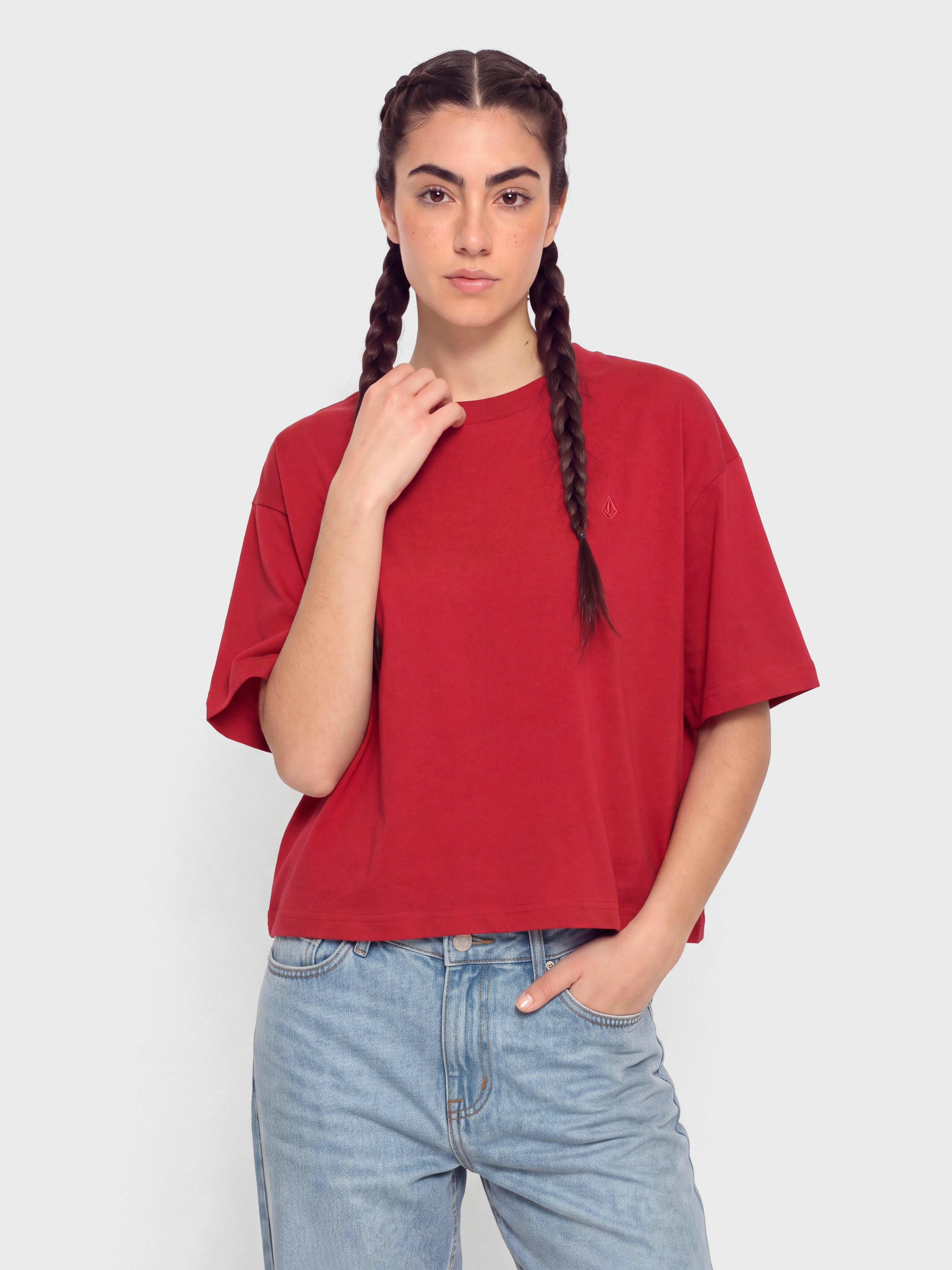 T-shirt Volcom Stone Blanks Up Wmn (deep red)