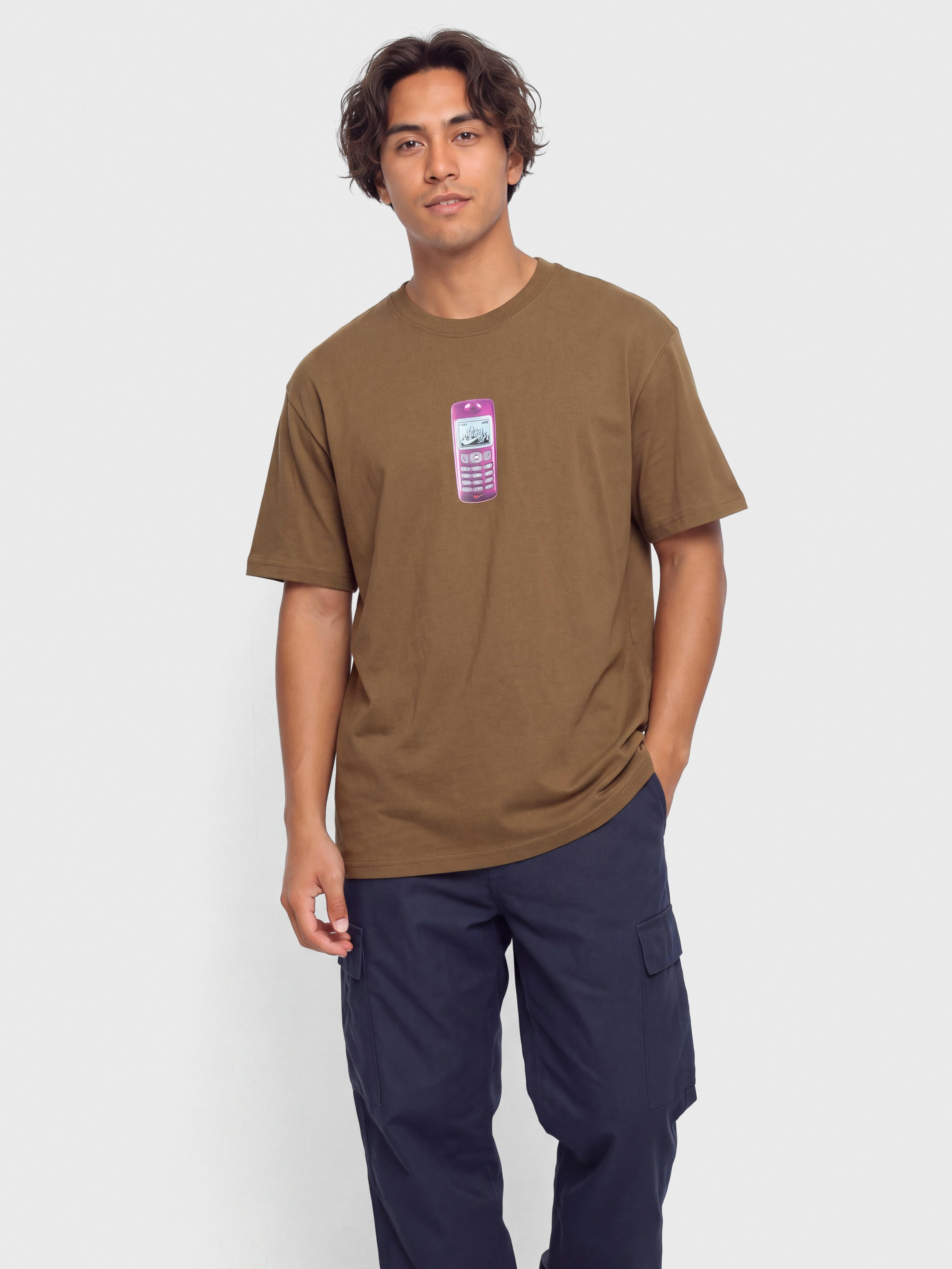 T-shirt Nike SB Phone (mosswood brown)