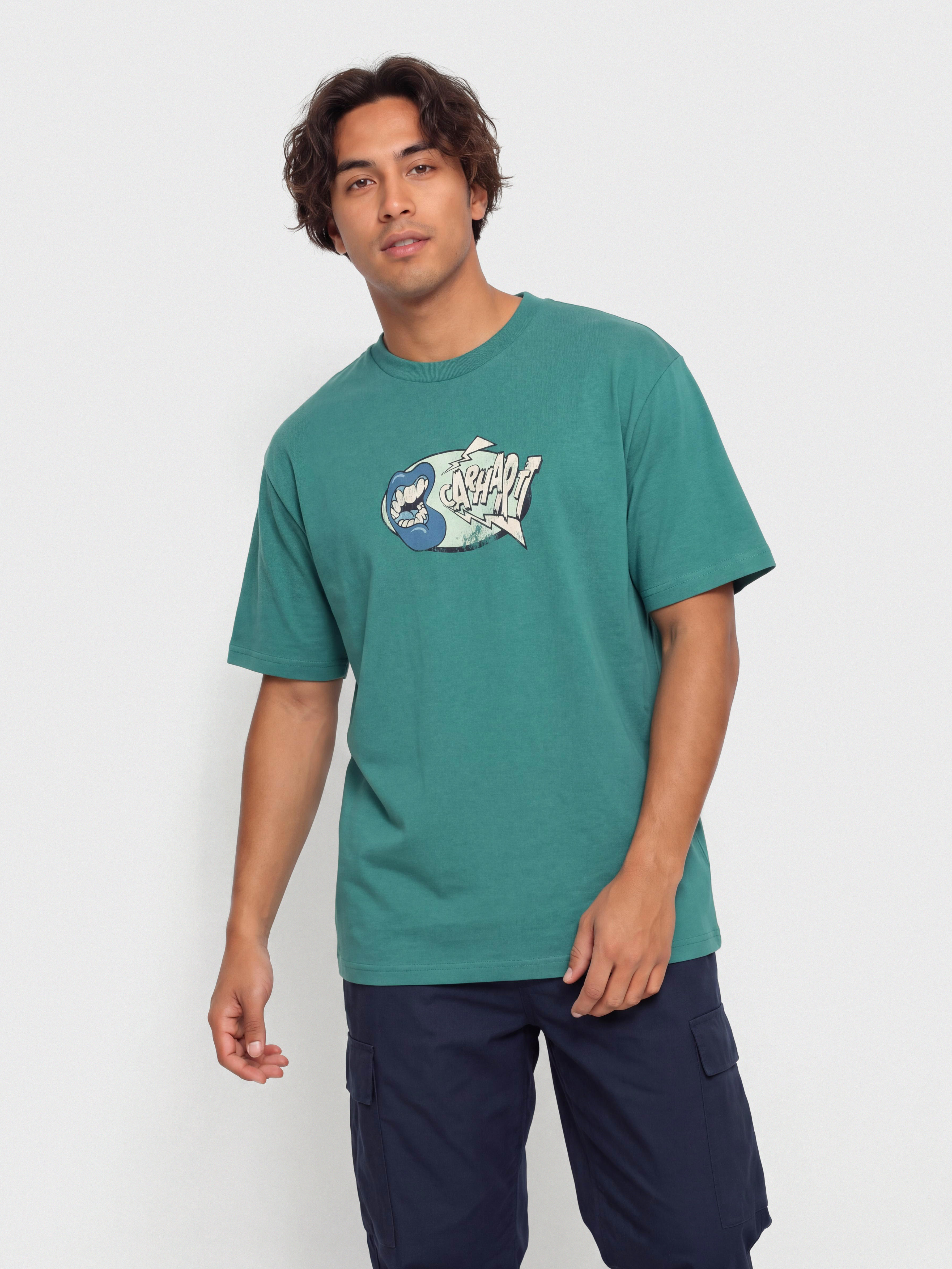 T-shirt Carhartt WIP Louder (saguaro/heavy enzyme wash)