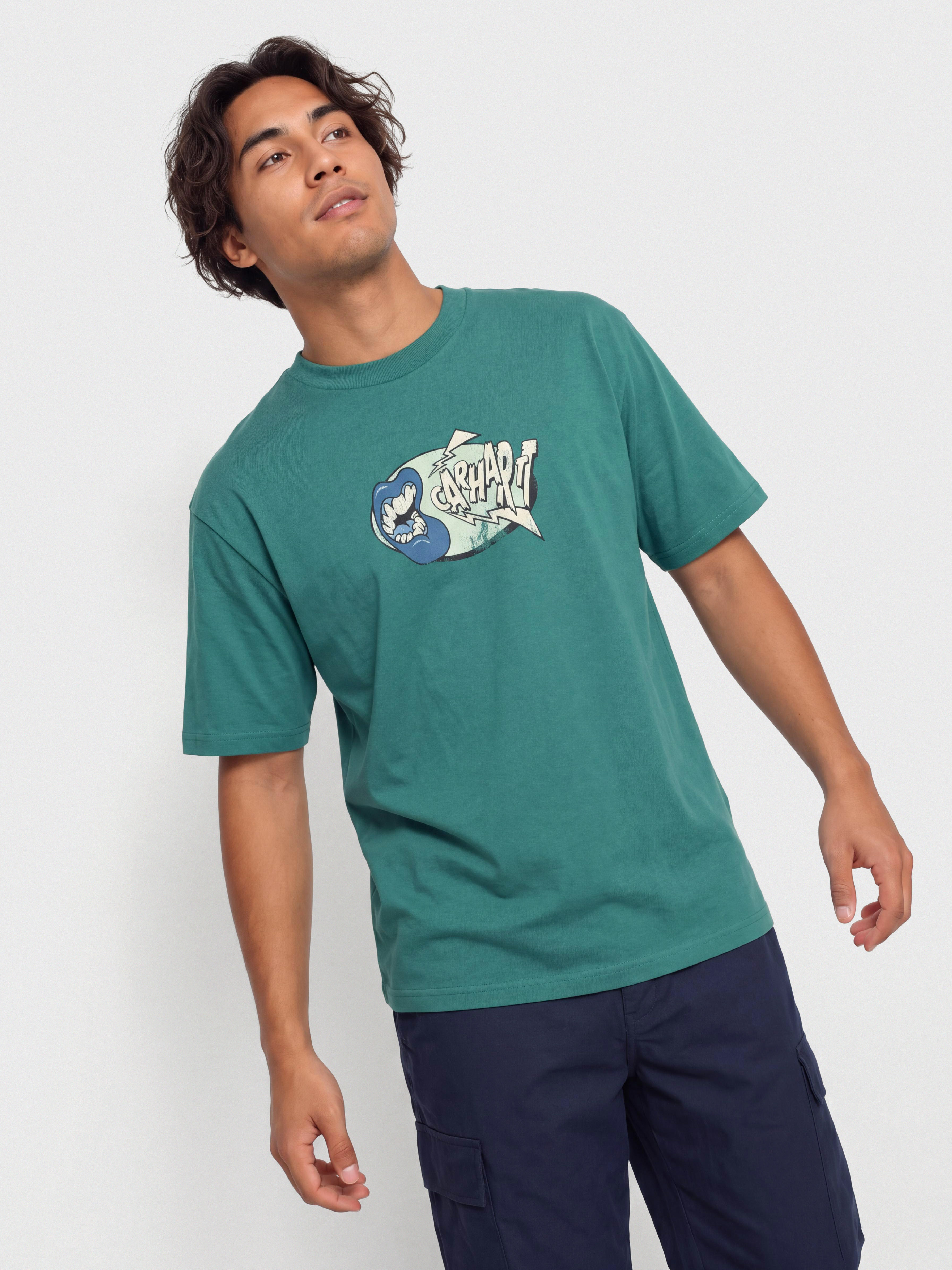 T-shirt Carhartt WIP Louder (saguaro/heavy enzyme wash)