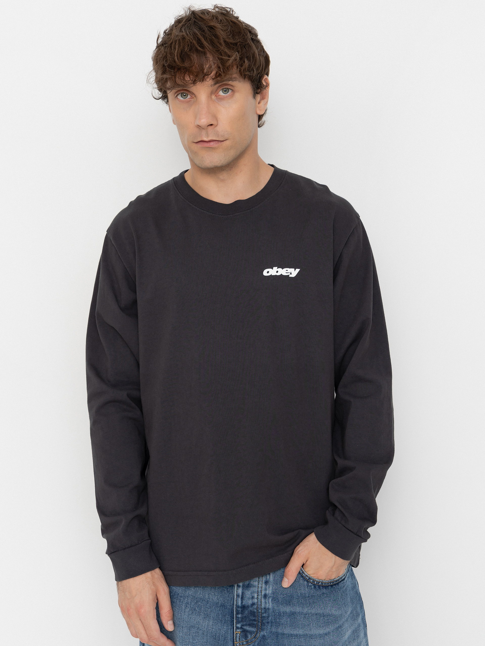 Longsleeve OBEY Vhs (pigment true vintage black)