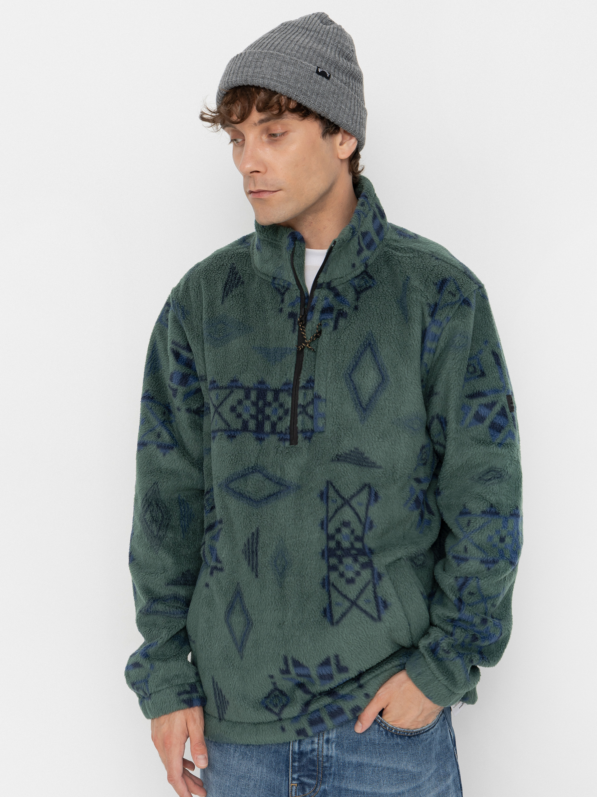 Polar Billabong Boundary Mock Neck (smoke pine)