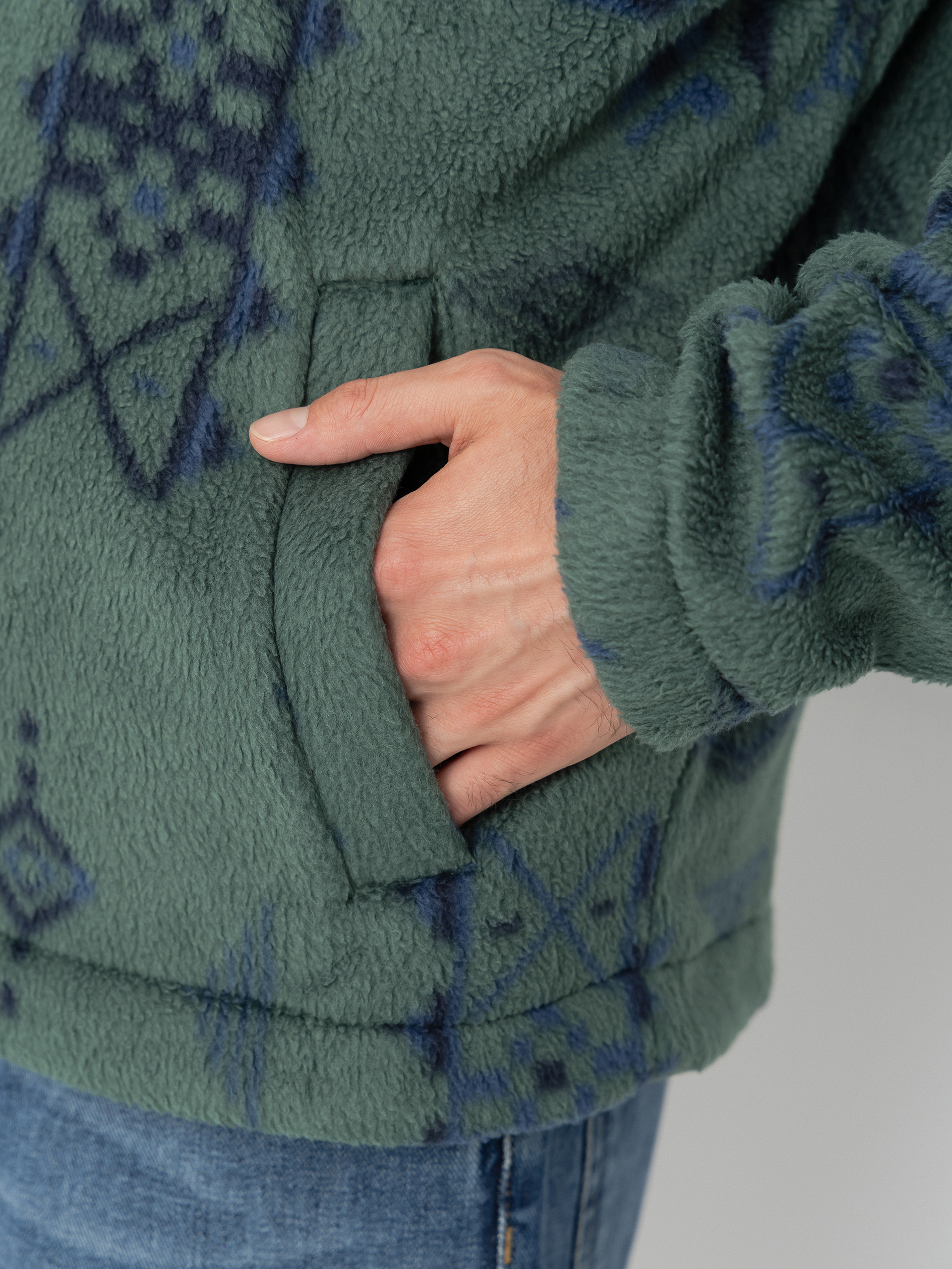 Męski Polar Billabong Boundary Mock Neck (smoke pine)