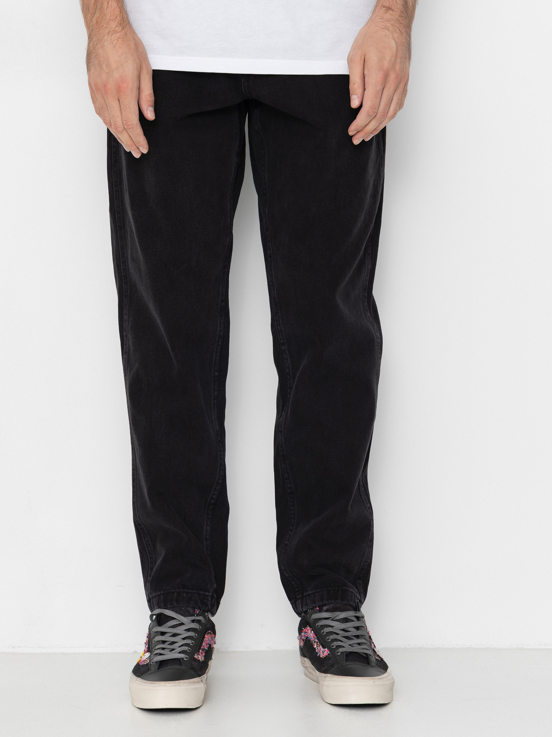 Spodnie Karl Kani Small Signature Tapered Five Pocket Denim (black)