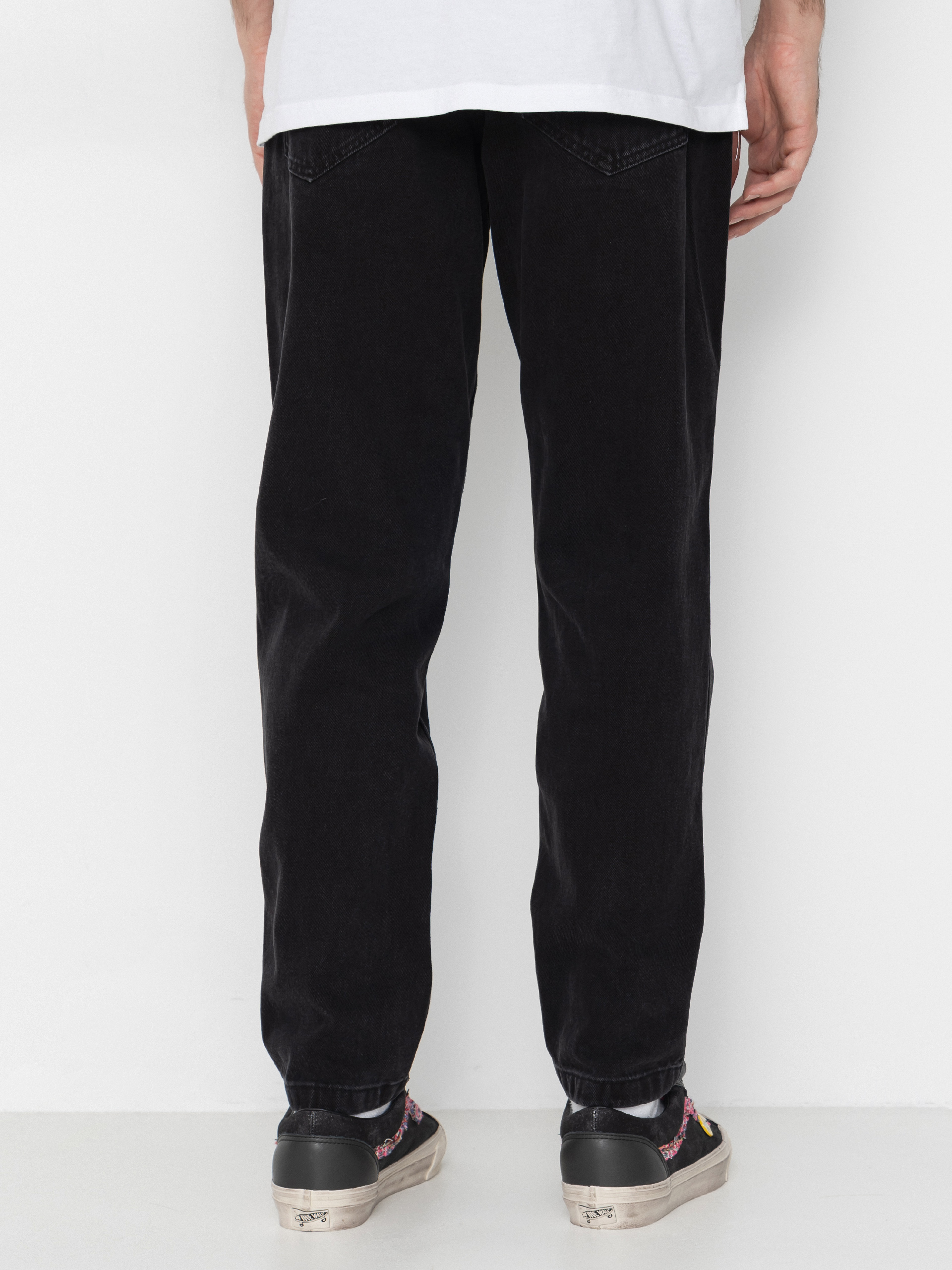 Spodnie Karl Kani Small Signature Tapered Five Pocket Denim (black)