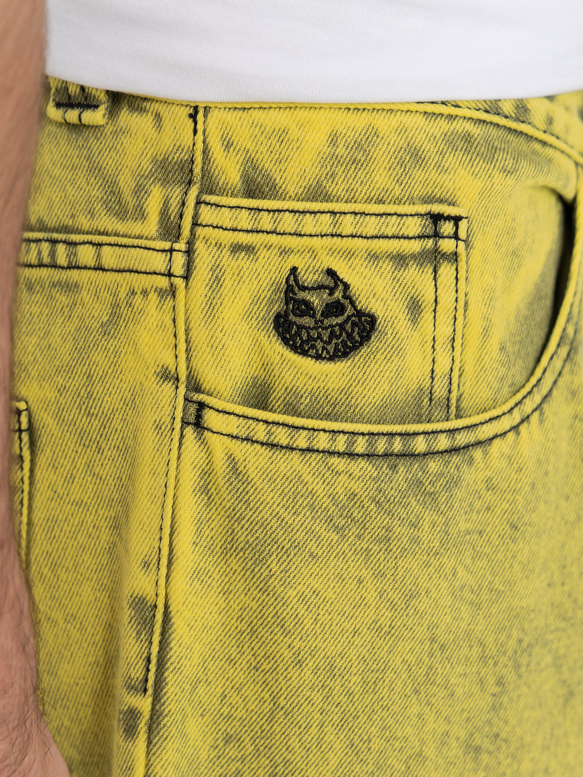 Spodnie Polar Skate Big Boy Demon Child (lemon black)