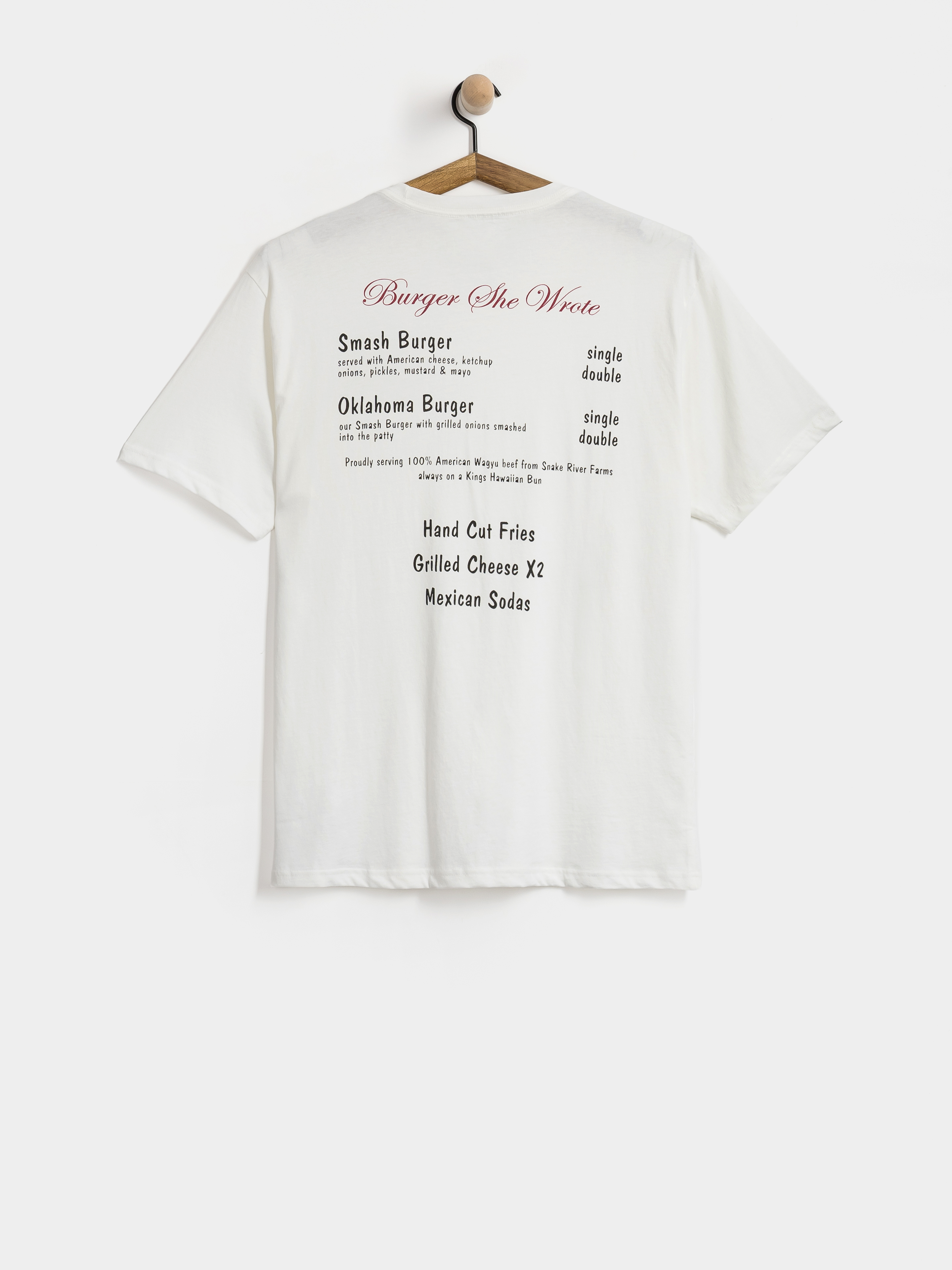 T-shirt Brixton Burger She Wrote Pocket (white)