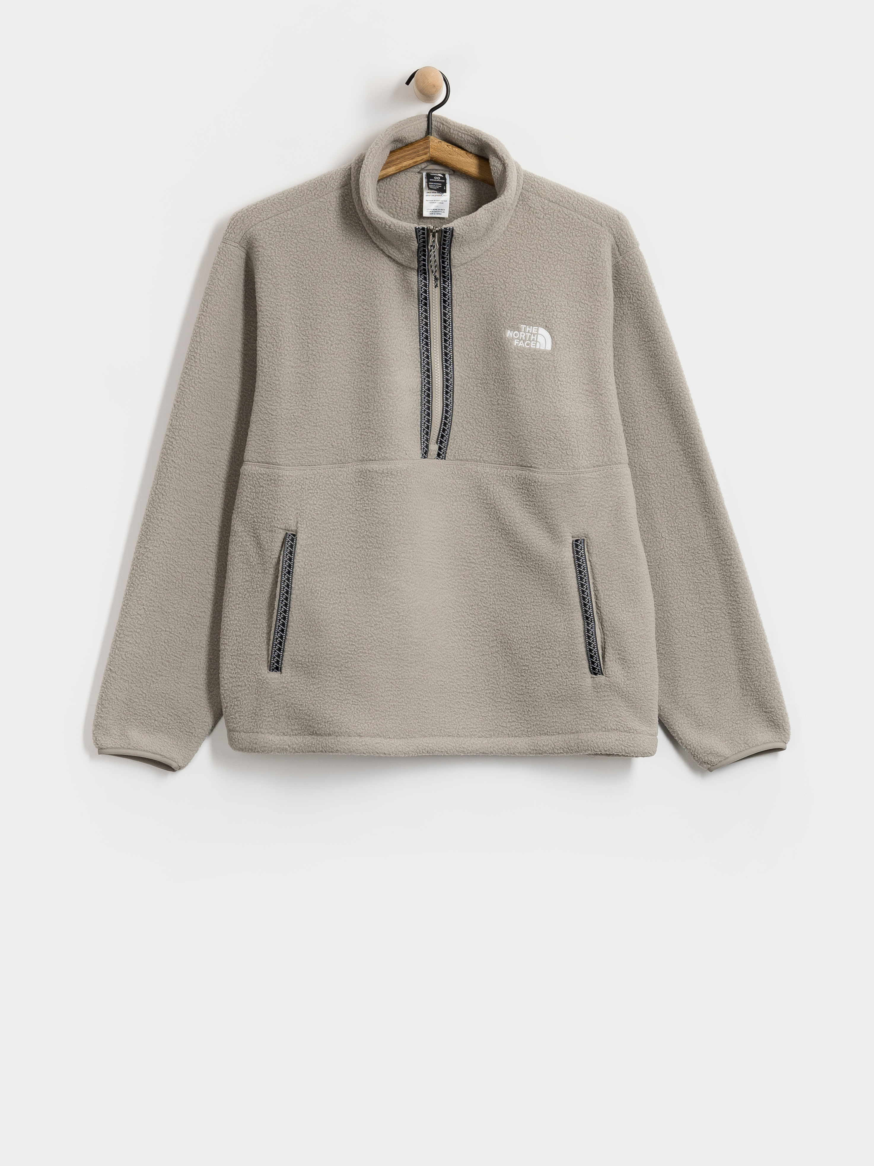 Męski Polar The North Face Fleeski 1/4 Zip (stone slab)