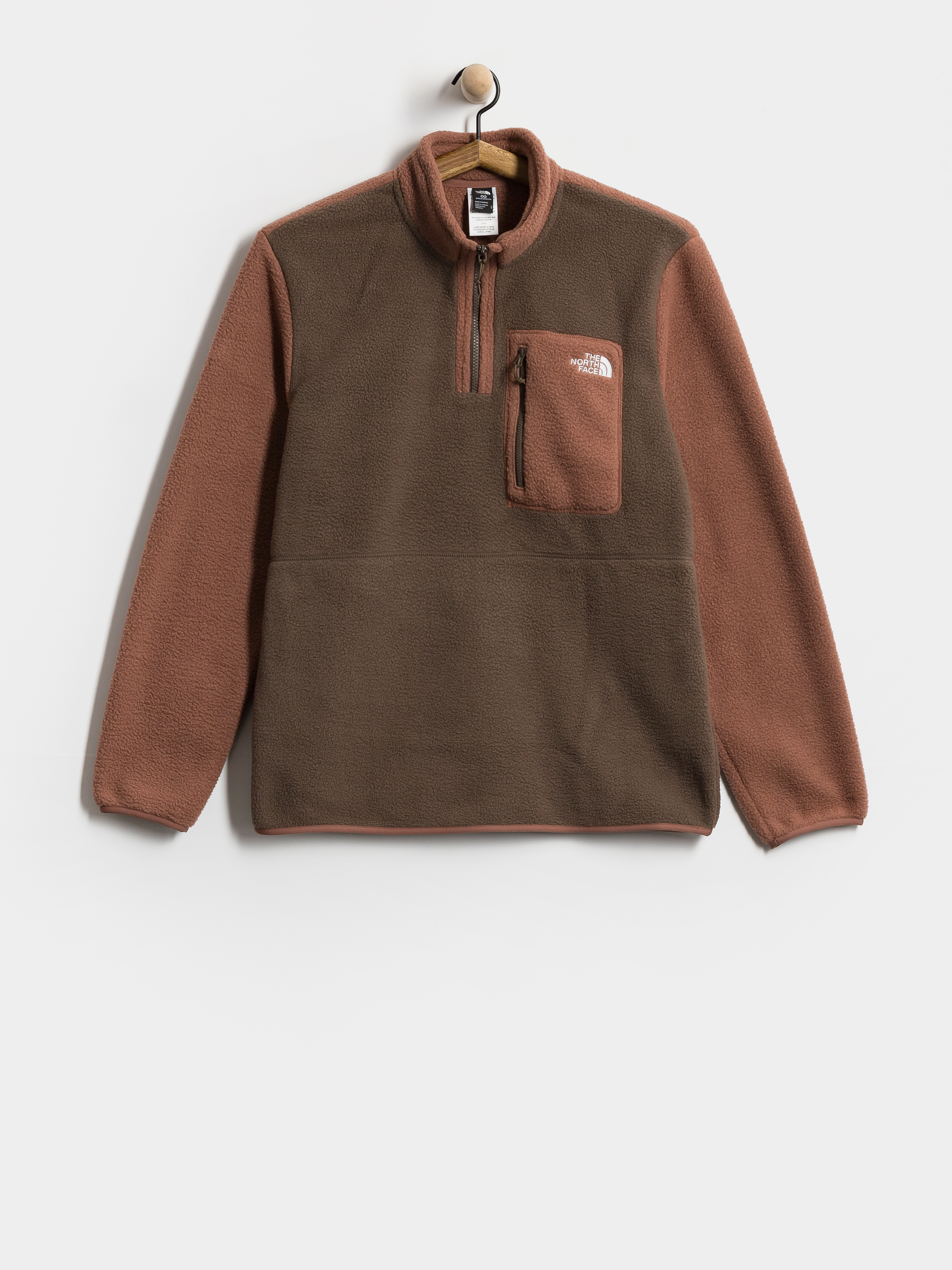Męski Polar The North Face Yumiori 1/4 Zip (smokey brown/copper sil)