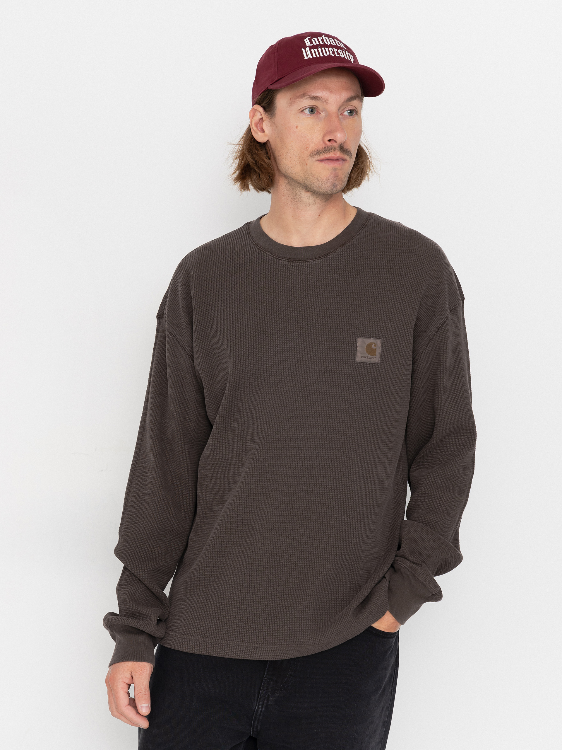 Longsleeve Carhartt WIP Vista Waffle (tobacco/garment dyed)
