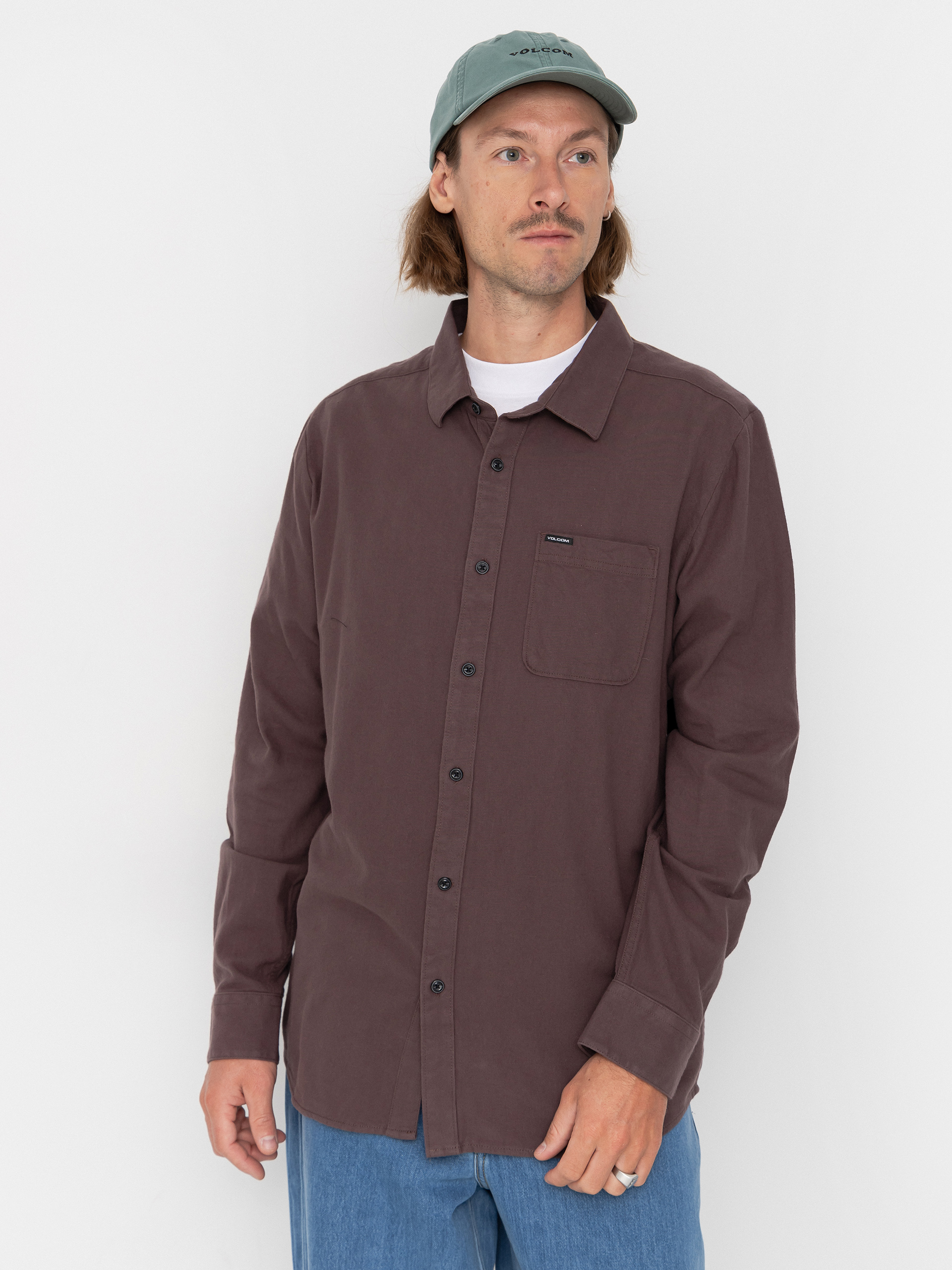 Koszula Volcom Caden Solid Ls (raisin)