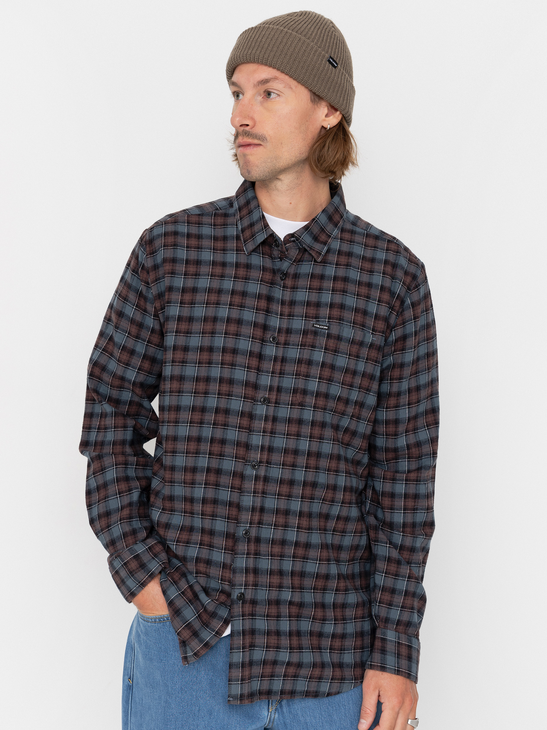 Koszula Volcom Caden Plaid Ls (raisin)