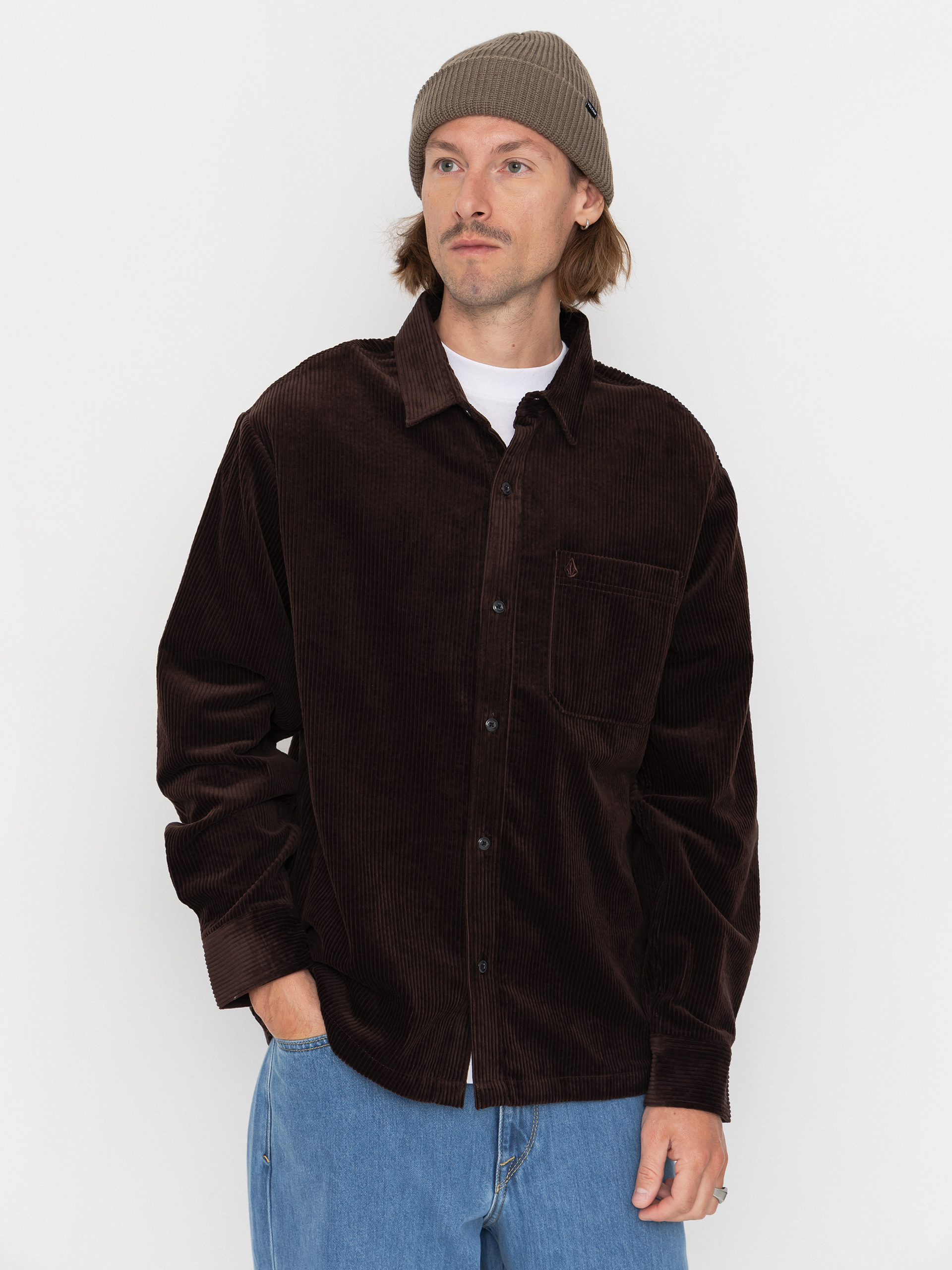 Koszula Volcom Fostered II Cord Ls (cacao)