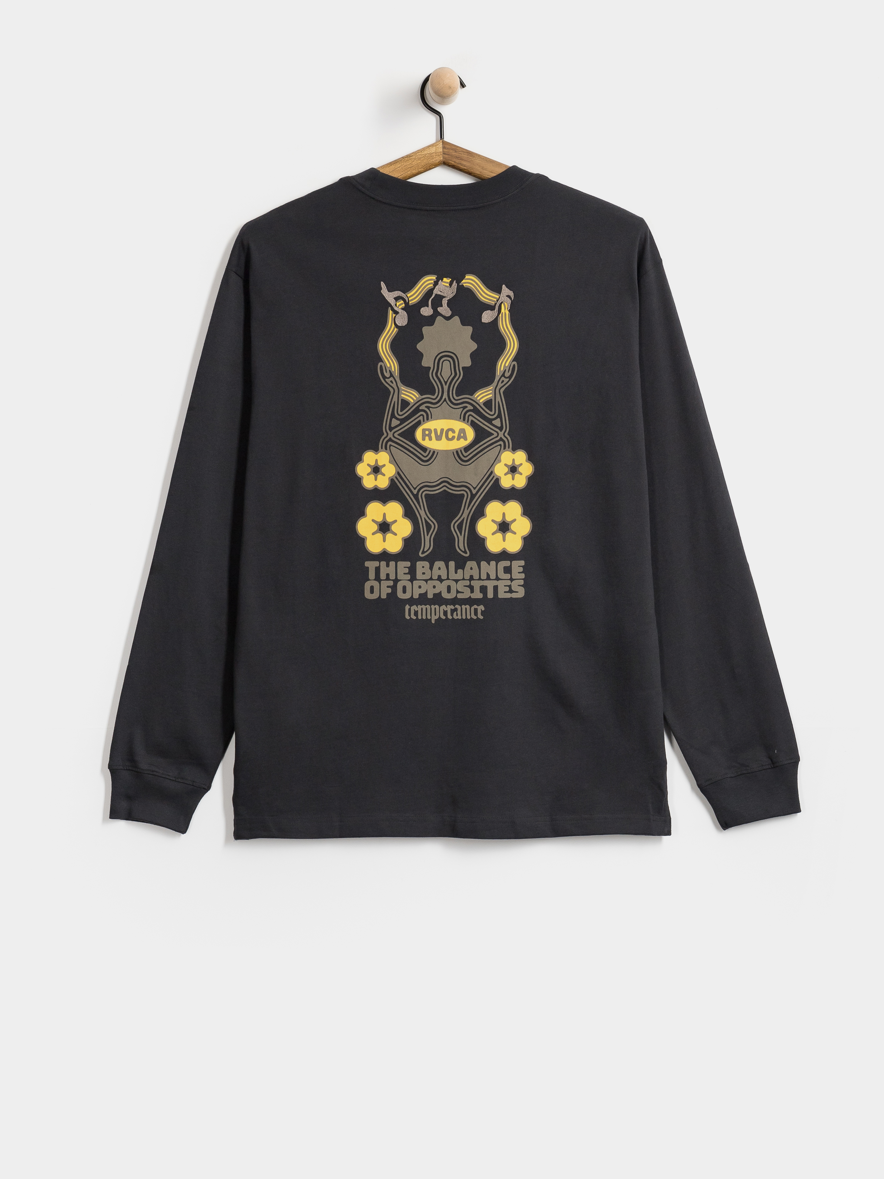 Longsleeve RVCA The Temperance (washed black)