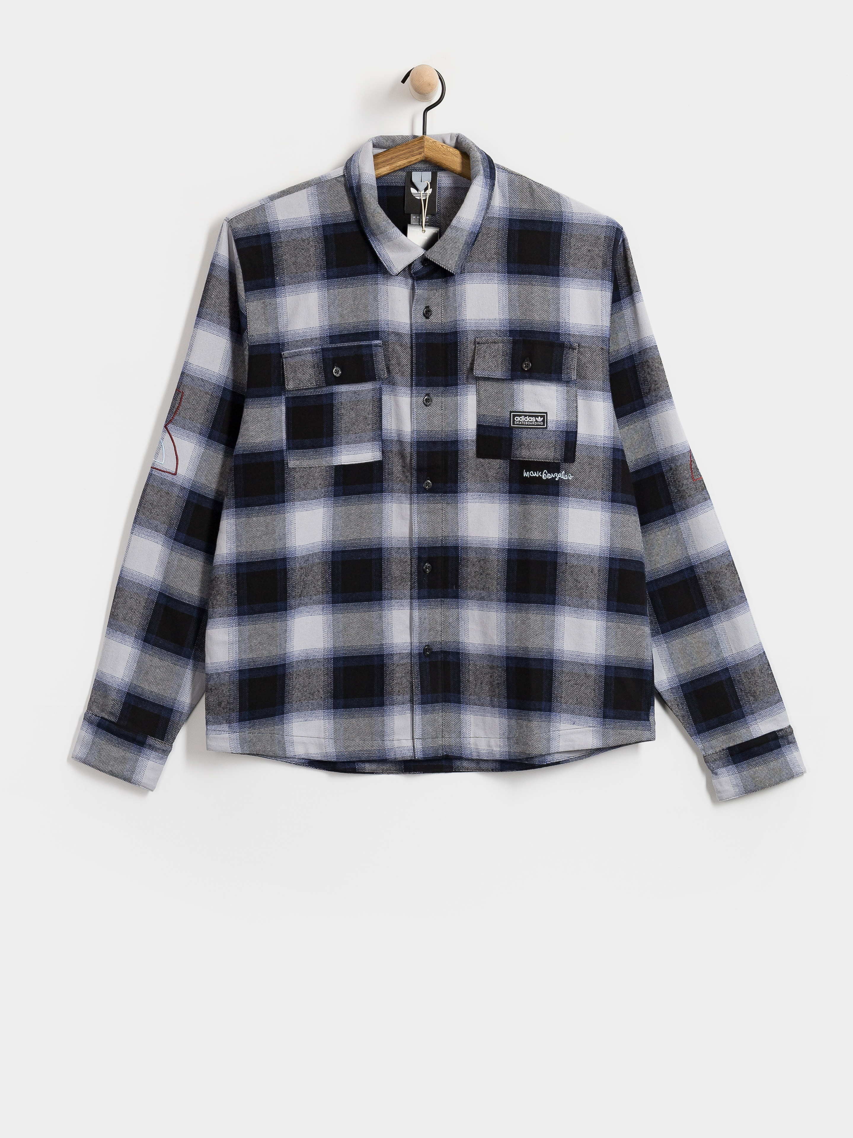 Koszula adidas Gonz Flannel (black/mutprp/halsil)