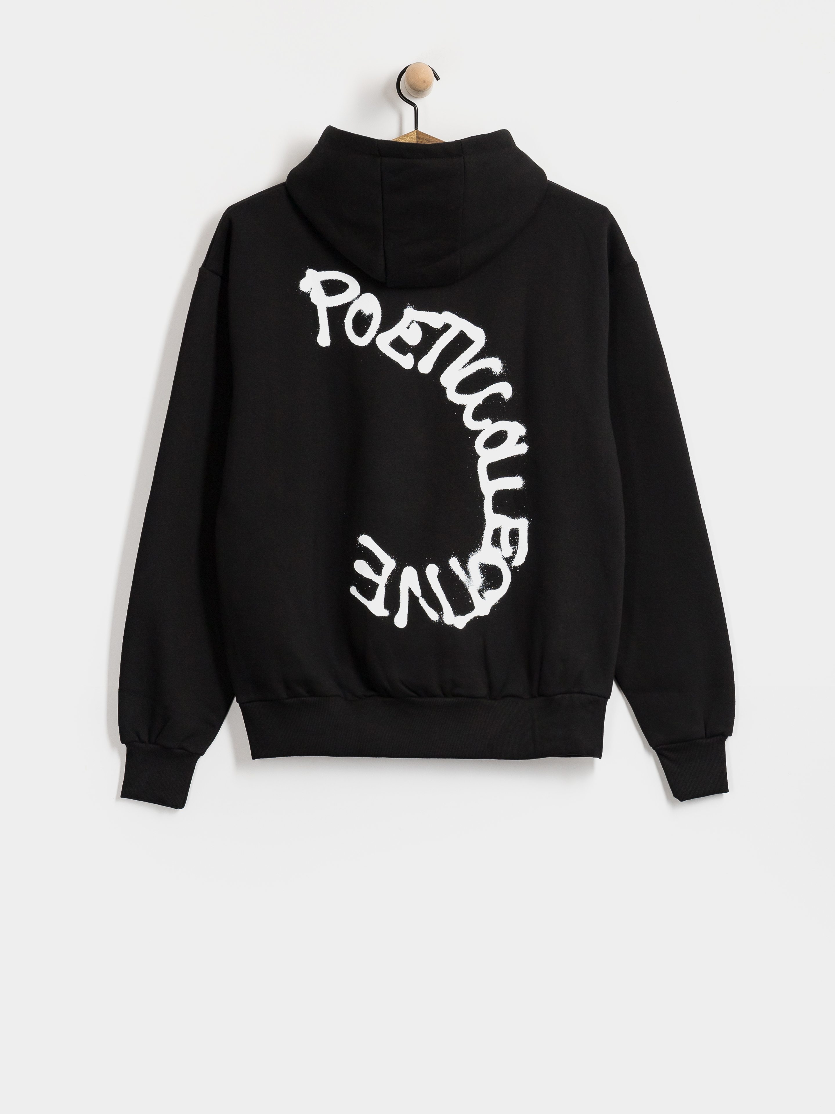 Bluza z kapturem Poetic Collective Spray Text HD (black)