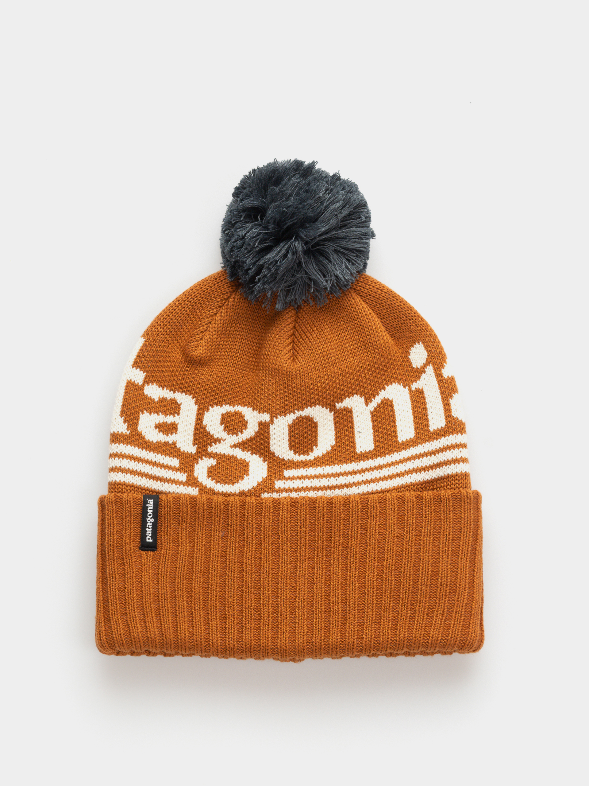 Czapka zimowa Patagonia Powder Town (hut tripper logo cinnamon brown)