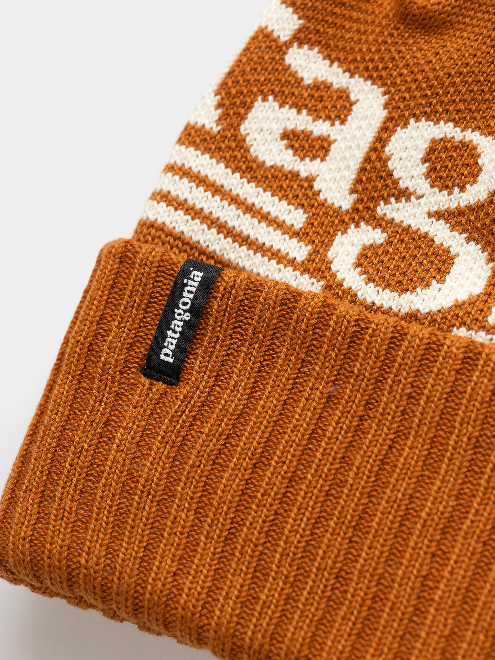 Czapka zimowa Patagonia Powder Town (hut tripper logo cinnamon brown)