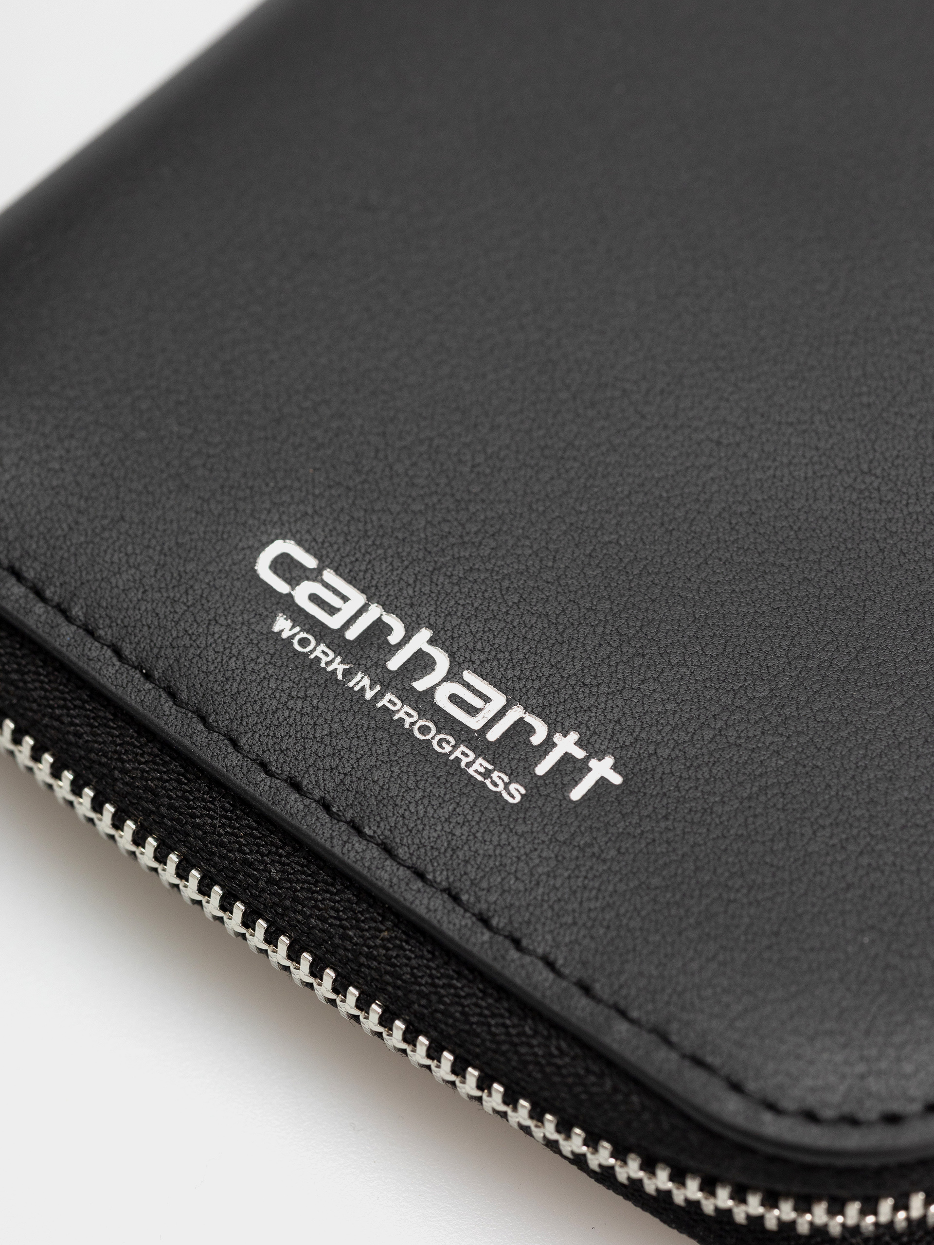 Portfel Carhartt WIP Leather (black/silver)